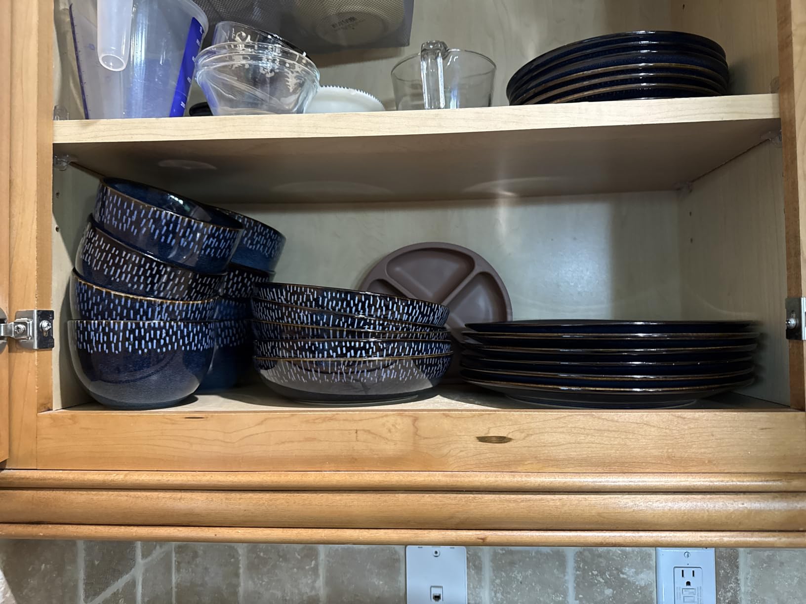 Gibson Elite Matisse 16-Piece Dinnerware Set - Double Bowl Reactive Glaze Cereamic Stoneware in Blue - Plates and Bowls Sets for 4, Microwave & Dishwasher Safe, Rustic Modern Design customer photo 2