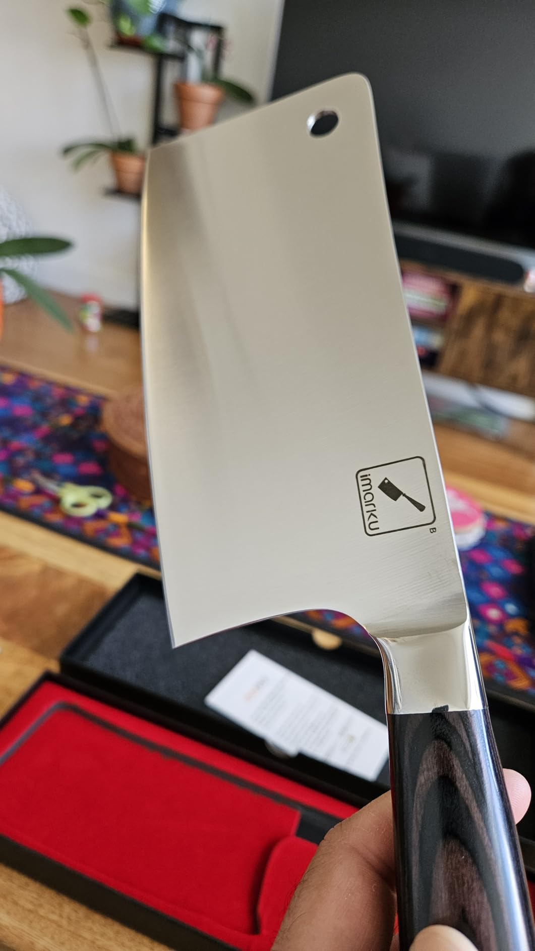 imarku Cleaver Knife 7 Inch Meat Cleaver, Japanese High Carbon Stainless Steel Butcher Knife with Ergonomic Handle, Ultra Sharp Chopping Knife, Kitchen Gadgets for Home/Restaurant, Gifts for Men Women customer photo 1