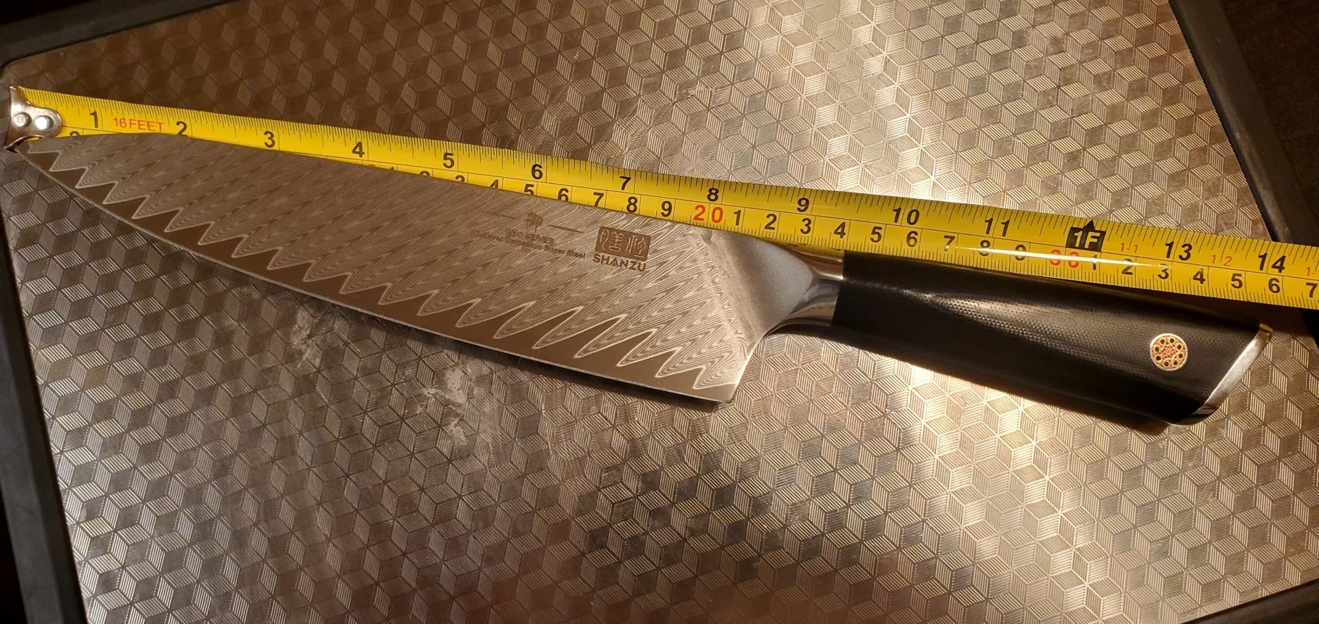 SHAN ZU Damascus Chef Knife 8 inch, 67-Layer High Carbon Steel Kitchen Knife Ultra Sharp Japanese Chef Knives, Professional Kitchen Utility Knives with G10 Ergonomic Handle/Gift Box customer photo 1