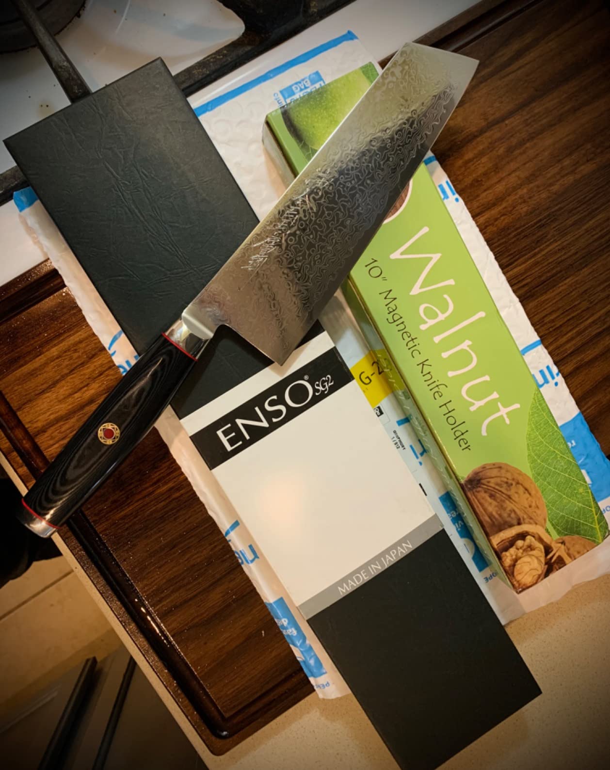 Enso SG2 Bunka Knife - Made in Japan - 101 Layer Stainless Damascus, 7