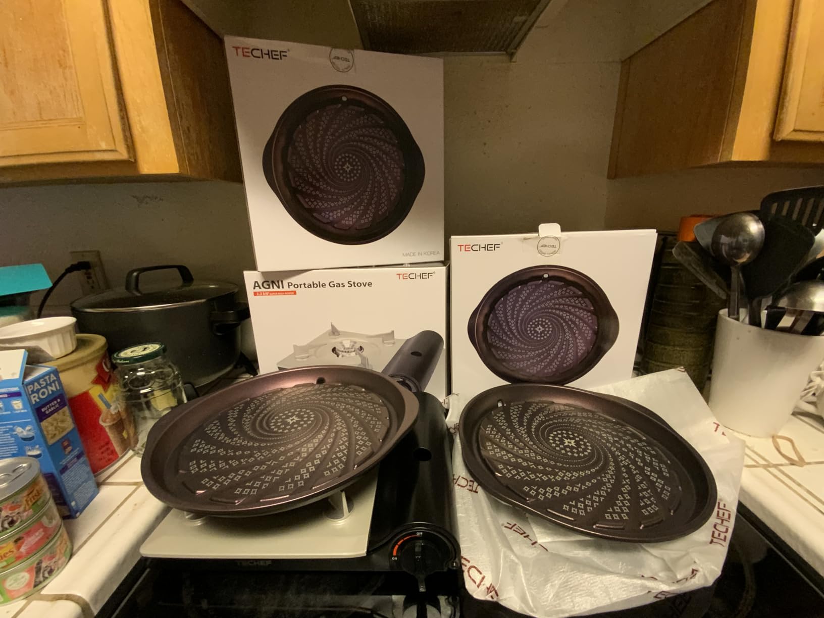 TECHEF - Stovetop Korean BBQ Non-Stick Grill Pan with Agni Portable Gas Stove Burner, Made in Korea customer photo 1