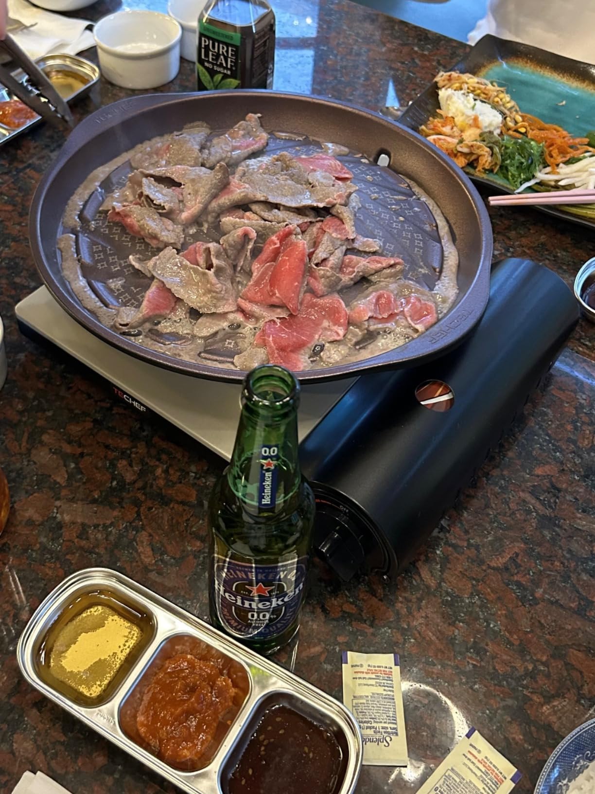 TECHEF - Stovetop Korean BBQ Non-Stick Grill Pan with Agni Portable Gas Stove Burner, Made in Korea customer photo 2
