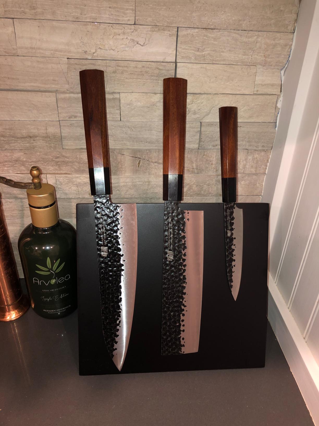 FINDKING Dynasty Series Japanese Nakiri Knife, Professional Vegetable Cleaver, 9Cr18MoV High Carbon Steel Blade, African Rosewood Octagonal Handle customer photo 2