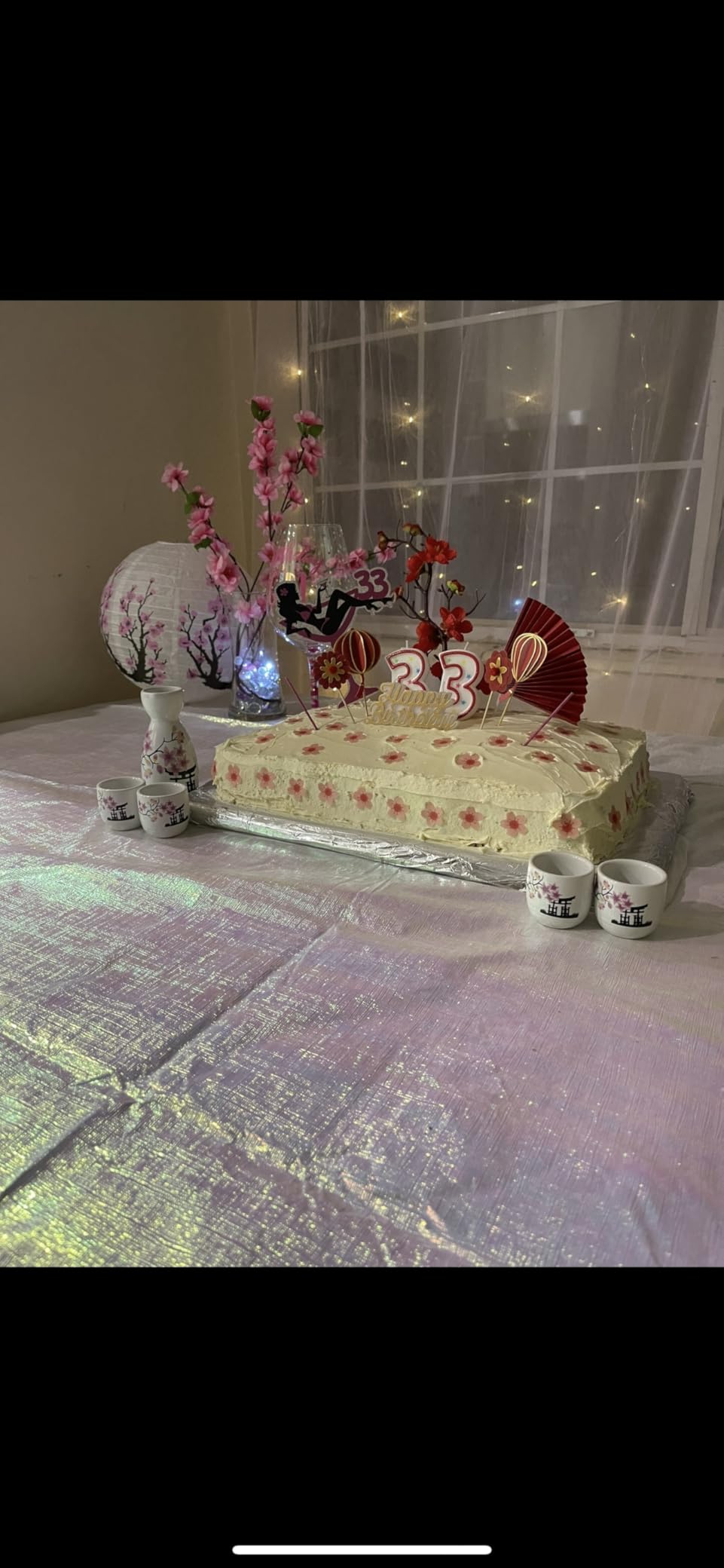 ABuff Japanese Sake Set, 1 Tokkuri Bottle & 4 Ochoko Cups, Spring Blossoms Ceramic Sake Set Microwave and Dishwasher Safe customer photo 1