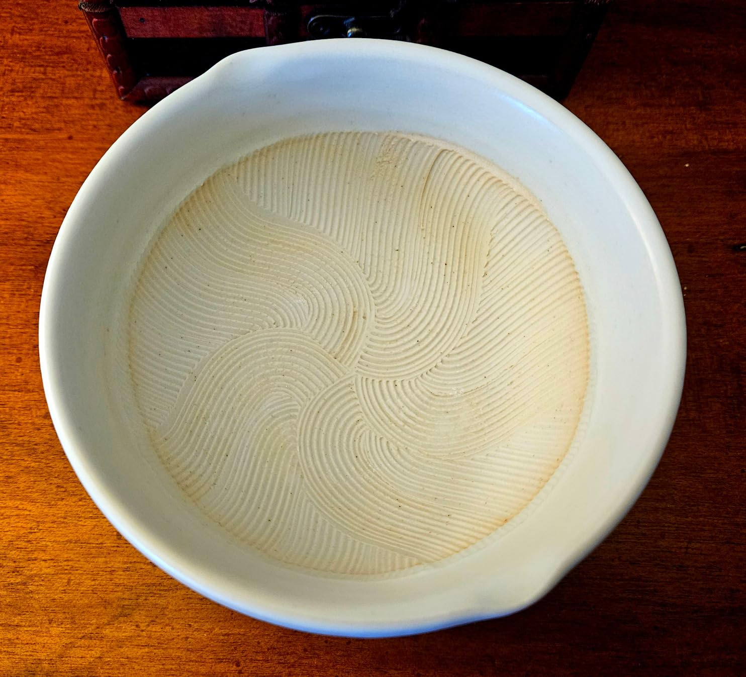 Made in Japan Ripple Ridge Mortar and Pestle (uribachi and Surikogi Set Small 4.92Inches for Both Right and Left Handed Ivory Authentic Mino Ware Pottery M87853 customer photo 1