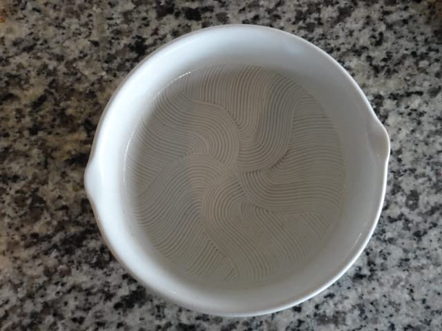 Made in Japan Ripple Ridge Mortar and Pestle (uribachi and Surikogi Set Small 4.92Inches for Both Right and Left Handed Ivory Authentic Mino Ware Pottery M87853 customer photo 6