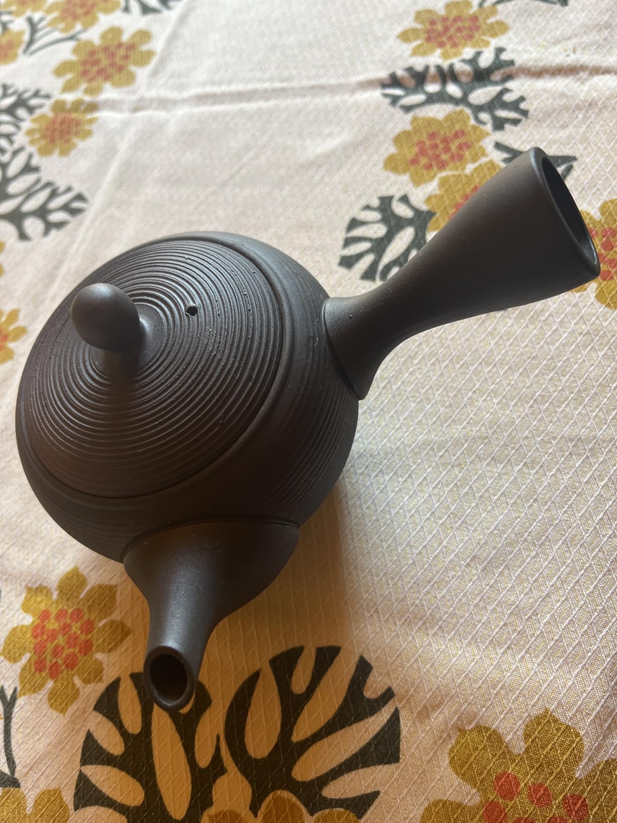 Japanese Teapot Kyusu Tokoname Youhen Clay Teapot 11.8 Fluid Ounces Fusen L161 customer photo 1
