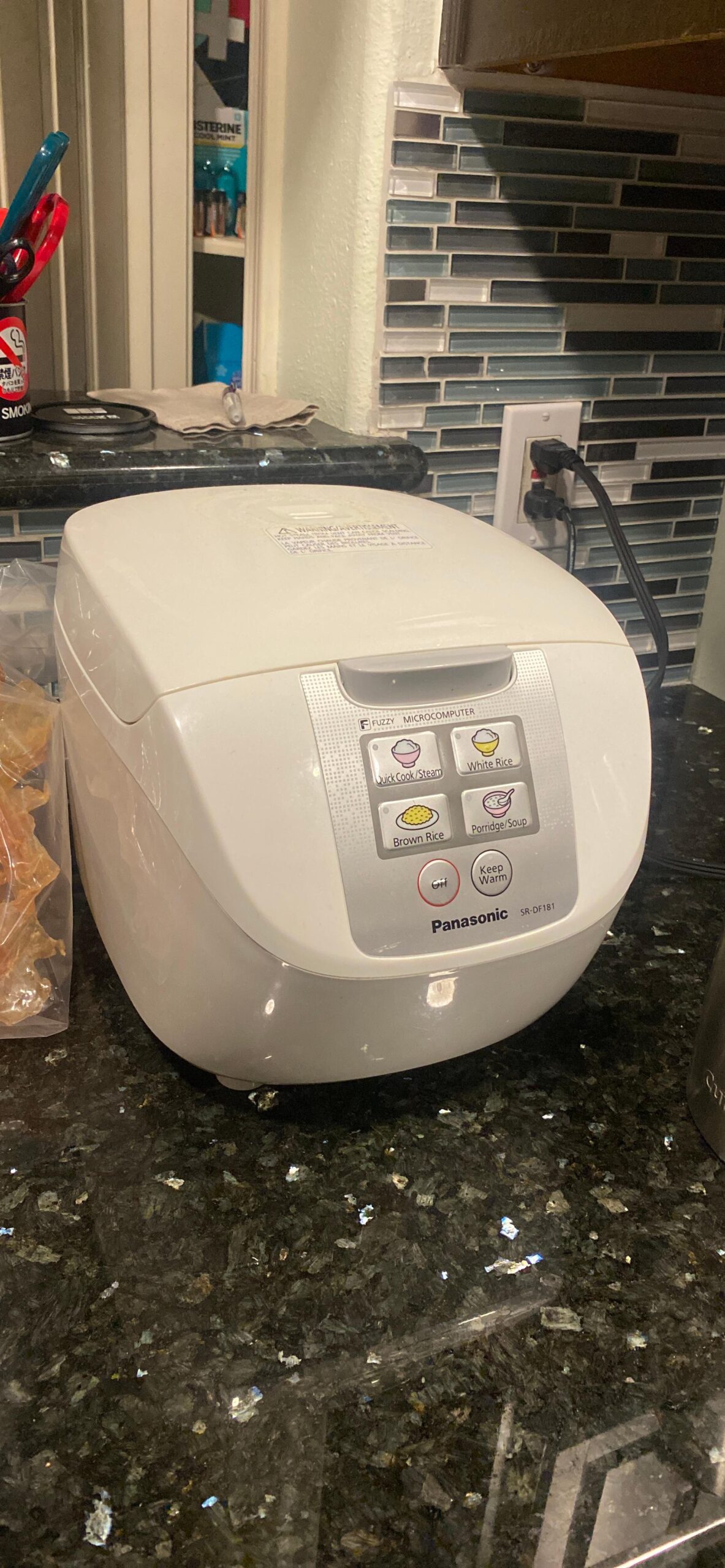 Panasonic SR-CN108 Rice Cooker, 5 Cup (Uncooked), White customer photo 2