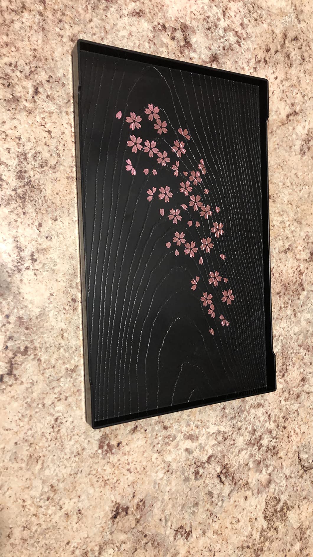 Cherry Blossom Pattern Tea Serving Tray, Japanese Style, 10 x 6.3inches customer photo 2