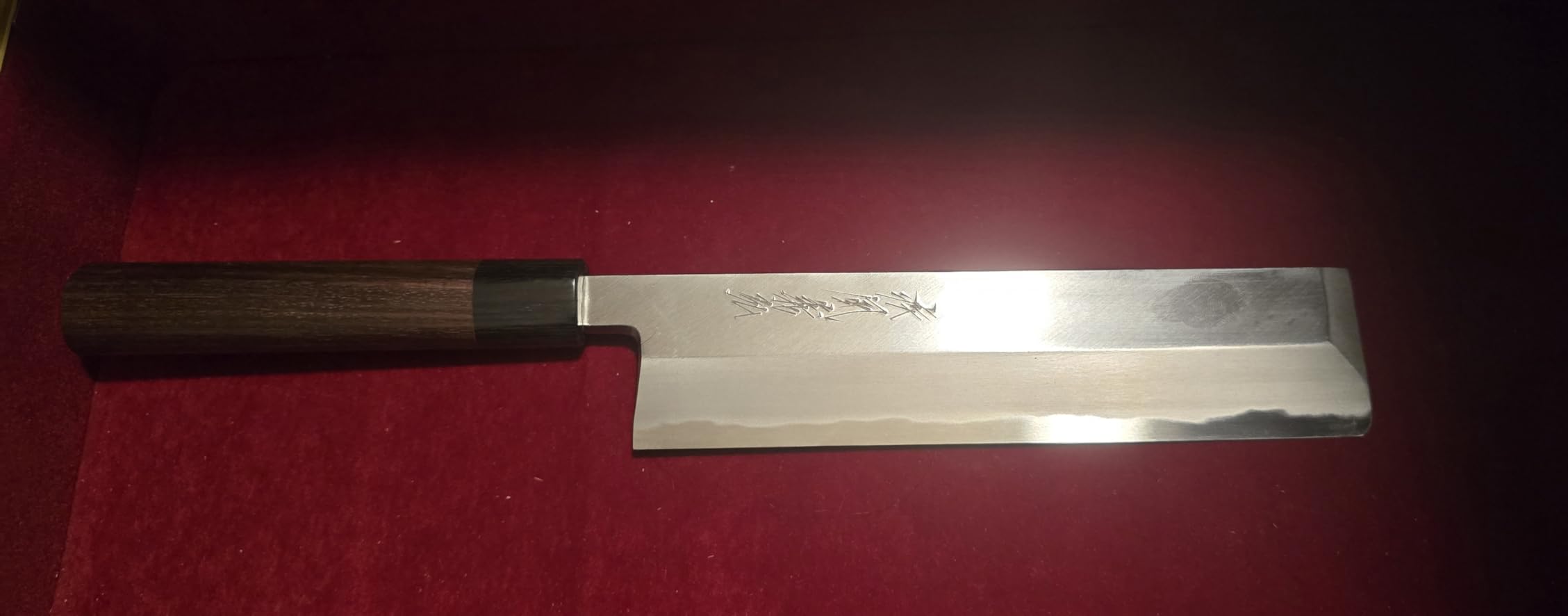 Yoshihiro Shiroko High Carbon Steel Kasumi Edo Usuba Vegetable Japanese Chef's Knife (7'' (180mm), Rosewood Handle) customer photo 1