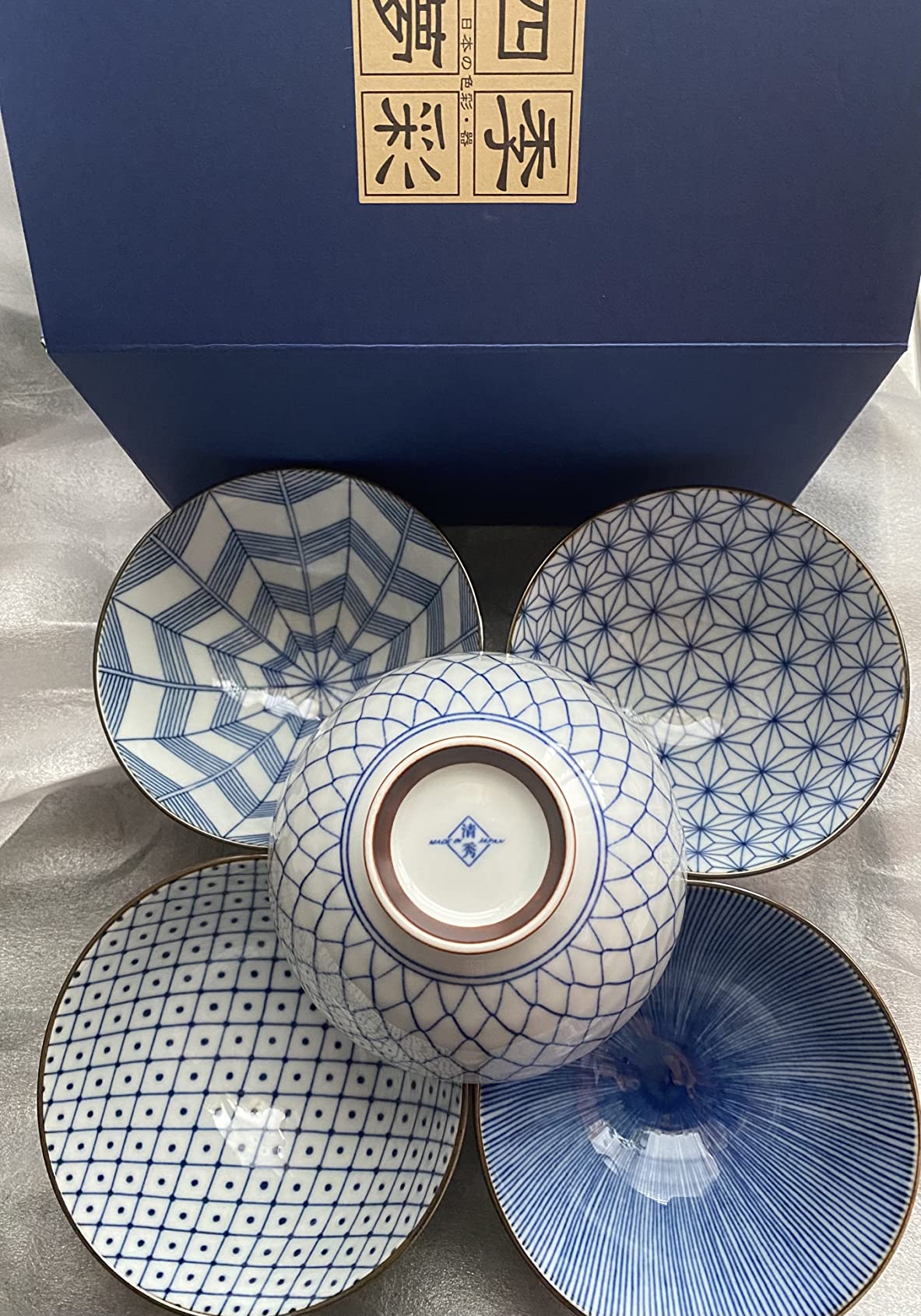 Saikai Pottery Traiditional Japanese Rice Bowls (5 bowls set) 19541 (One Pack)L8 customer photo 1