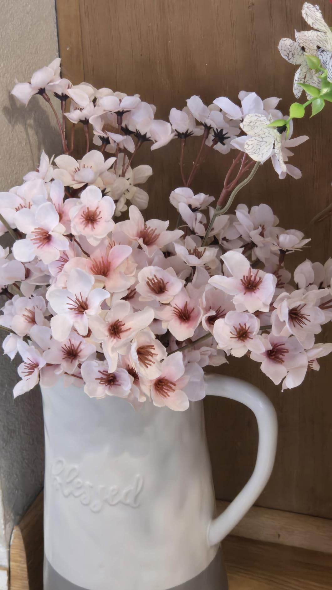 4Pcs Artificial Cherry Blossom Branches: 15.7