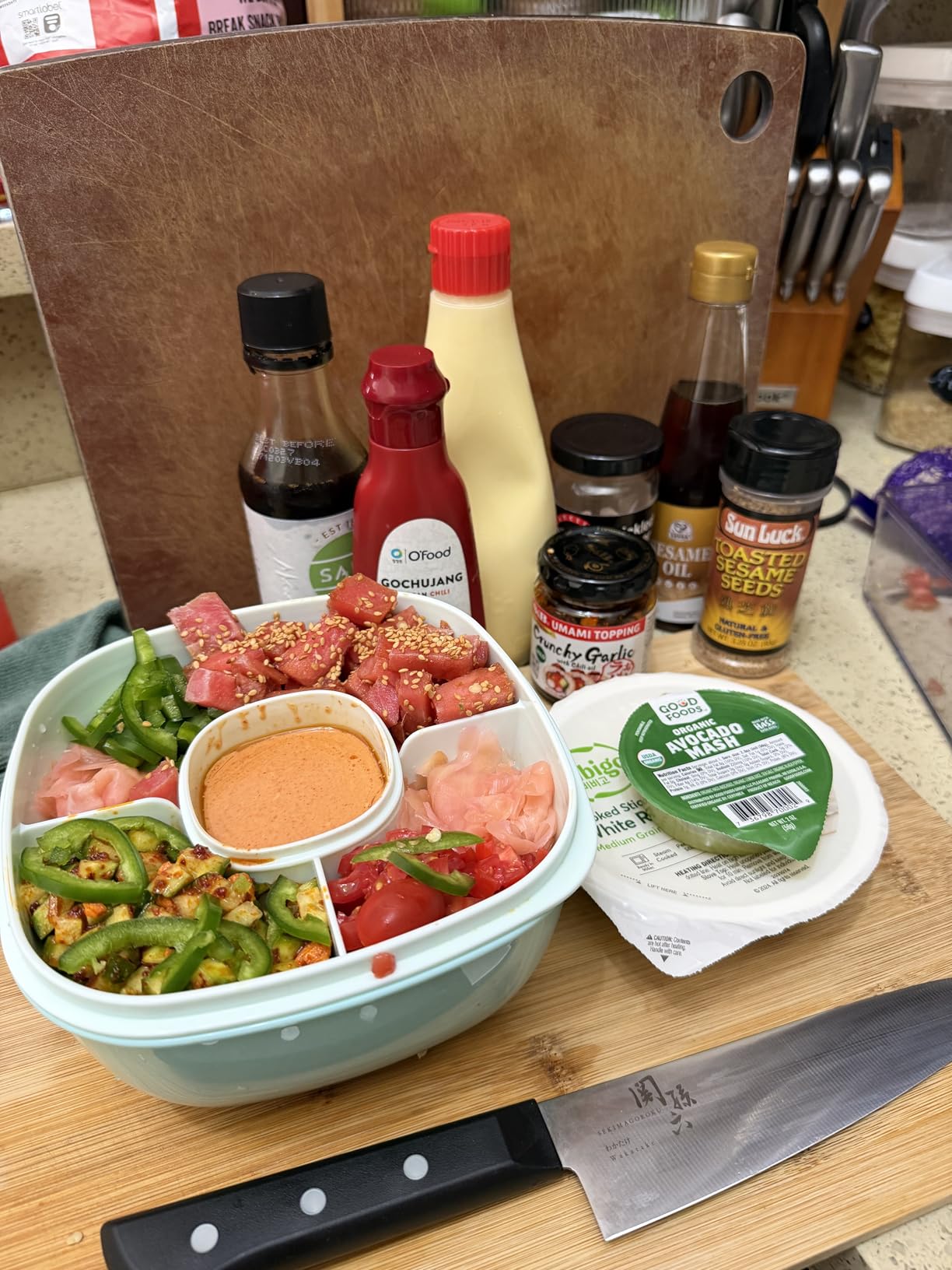 Bentgo Salad Container - 54 oz Bowl with 4-Compartment Toppings Tray, Leak-Proof Dressing Container, Reusable Fork, BPA-Free Lunch Box for Meal Prep & Food Storage; Removable Bento Tray (Coastal Aqua) customer photo 2