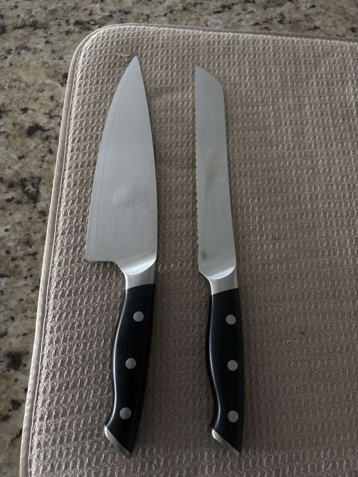 NANFANG BROTHERS 9 Pieces Damascus Kitchen Knife Sets with 67-Layer Japanese Damascus Steel, ABS Ergonomic Handle, Professional Ultra Sharp Knife Sets for Chefs with Beechwood Block customer photo 1