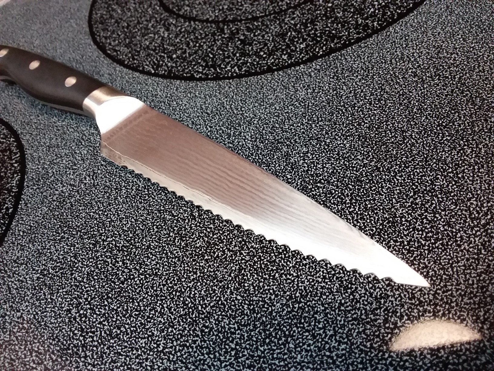 NANFANG BROTHERS 9 Pieces Damascus Kitchen Knife Sets with 67-Layer Japanese Damascus Steel, ABS Ergonomic Handle, Professional Ultra Sharp Knife Sets for Chefs with Beechwood Block customer photo 2