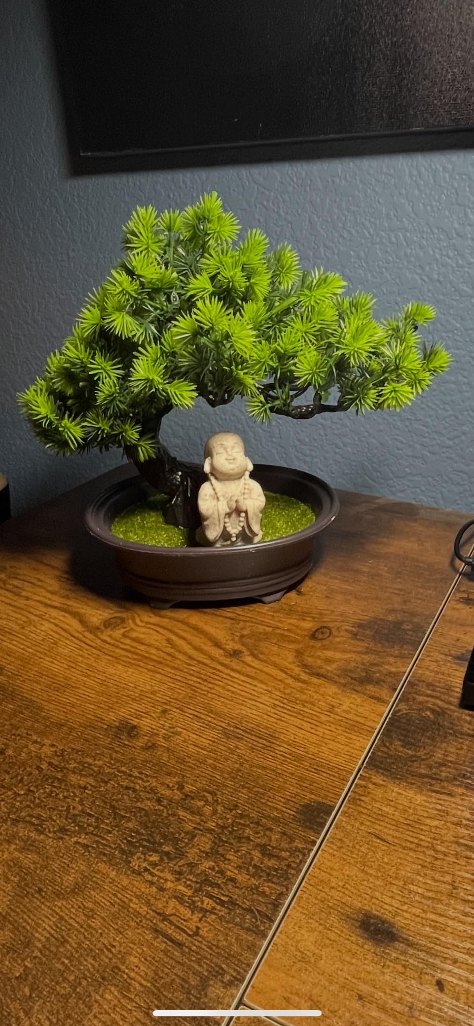 Artificial Bonsai Tree Fake Plants for Home Decor, Living Room Bathroom Bookshelf Entryway Table Wall Shelf Modern Farmhouse Decor, 9.5