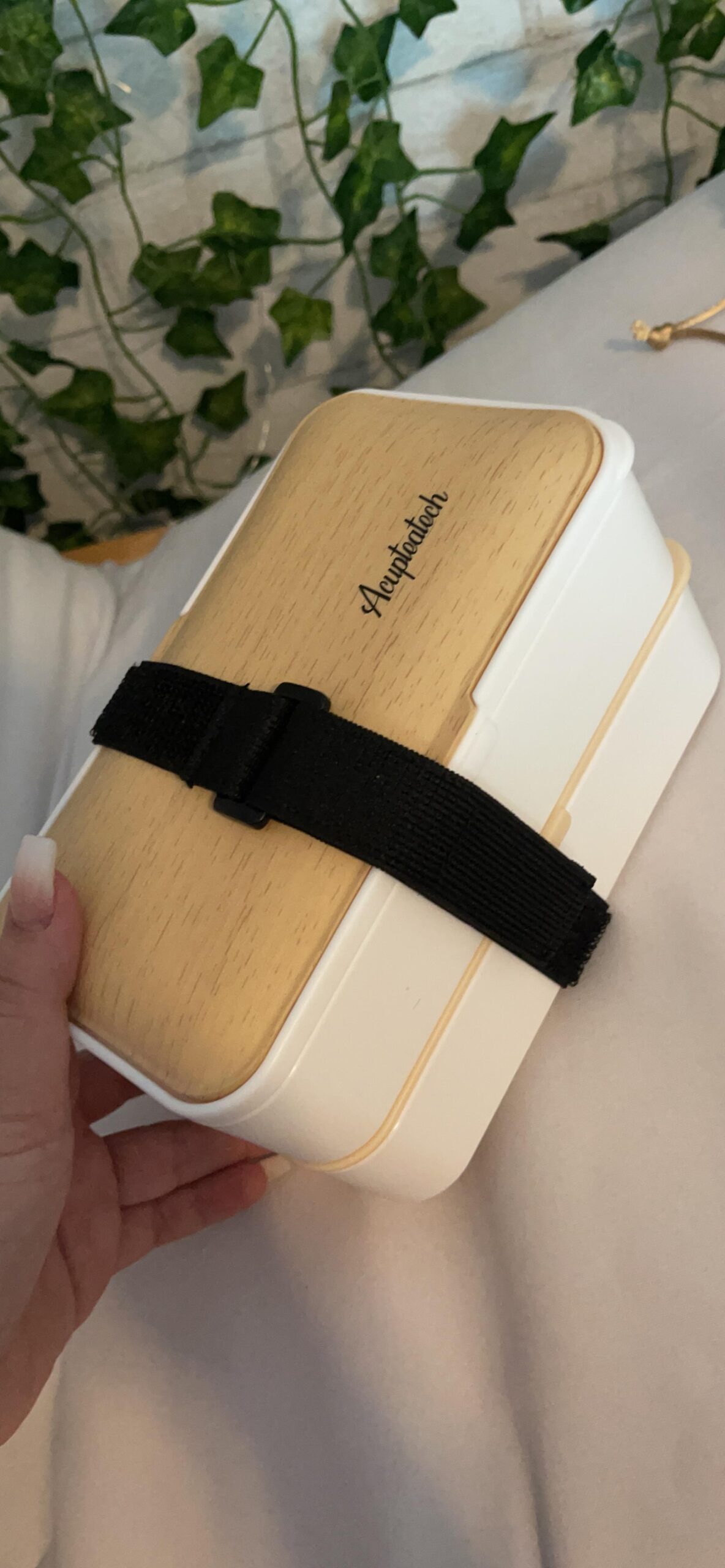 Bento Box Lunch Box with Upgraded Adjustable Strap, 2-Tier Japanese Bento Box Adult Stackable Leakproof BPA-Free 1200ml Lunch Containers with Cutlery Lunch Bag-White customer photo 1