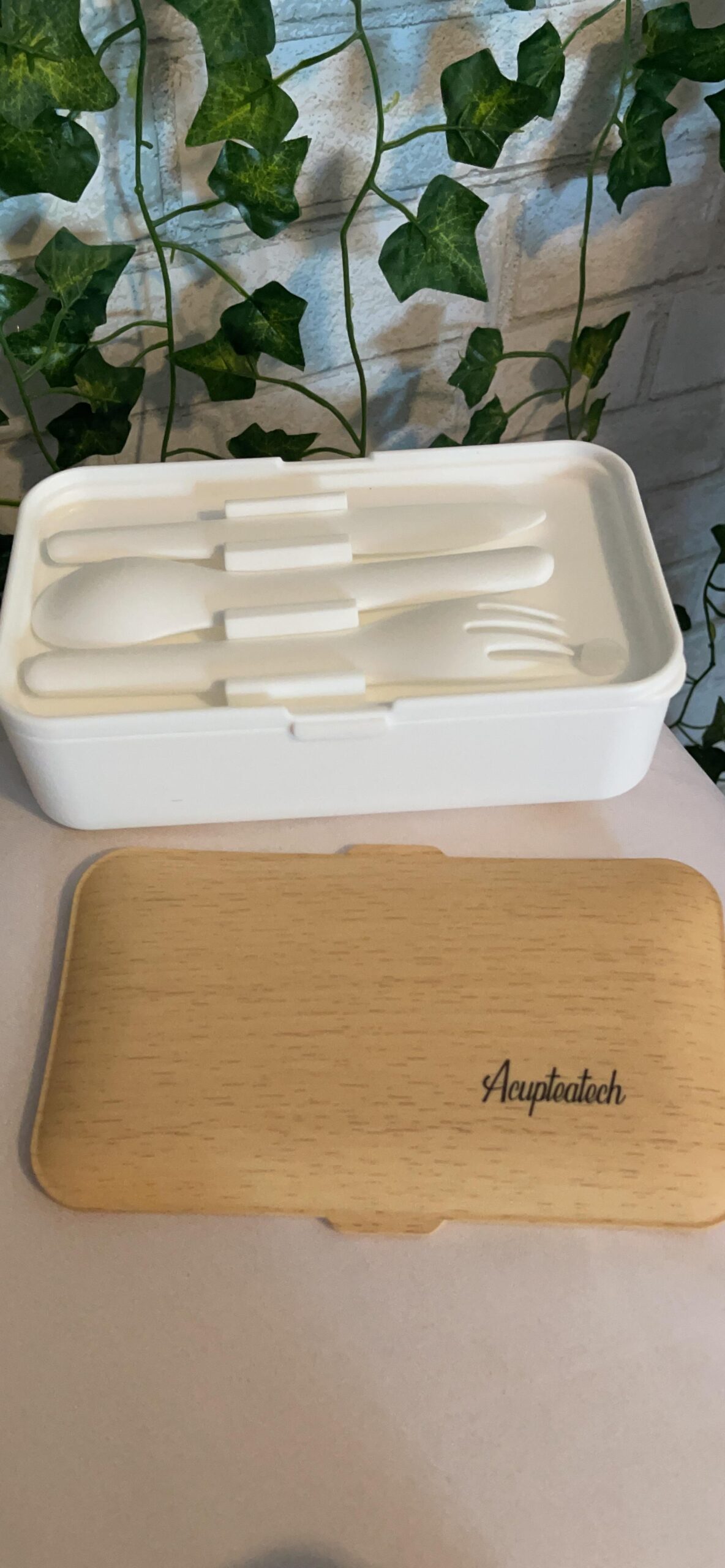Bento Box Lunch Box with Upgraded Adjustable Strap, 2-Tier Japanese Bento Box Adult Stackable Leakproof BPA-Free 1200ml Lunch Containers with Cutlery Lunch Bag-White customer photo 2