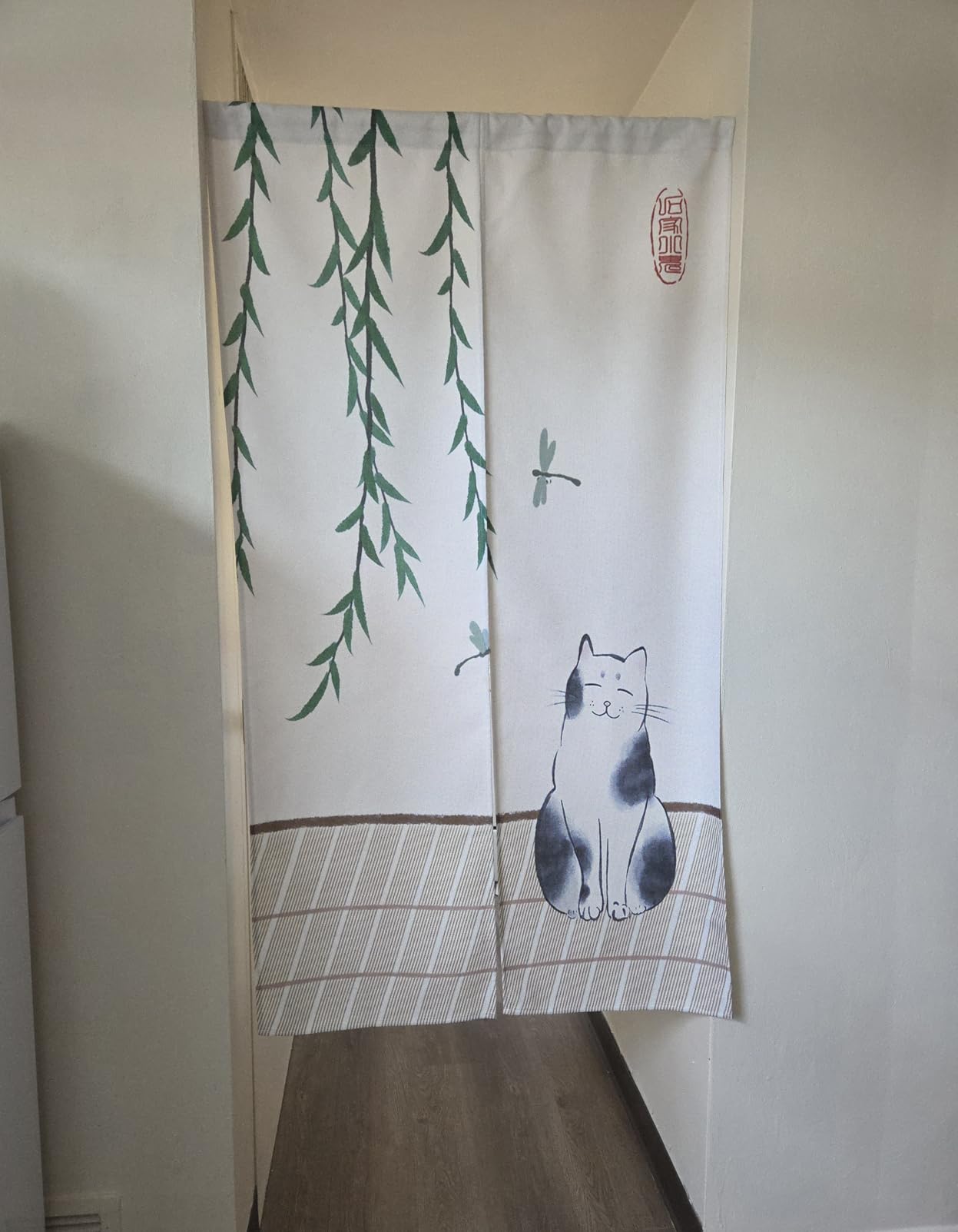 Ofat Home Black Cat Noren Curtain 33.5