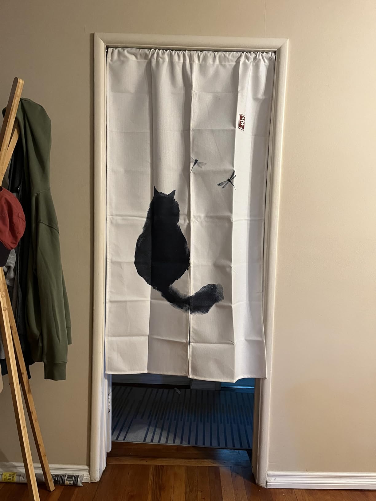 Ofat Home Black Cat Noren Curtain 33.5