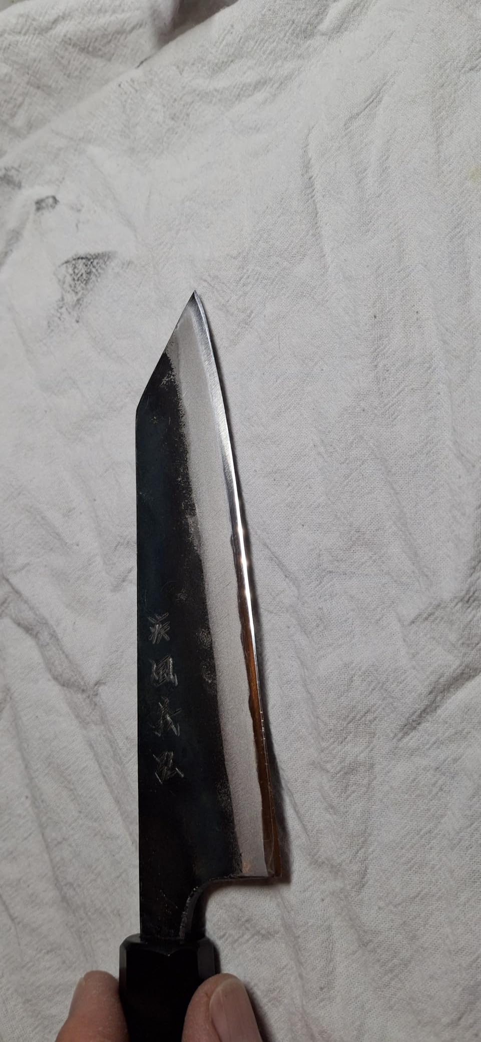 Yoshihiro Aogami Super Blue High Carbon Kurouchi Petty Kiritsuke Utility Knife (6'' (150mm) & Saya) customer photo 2