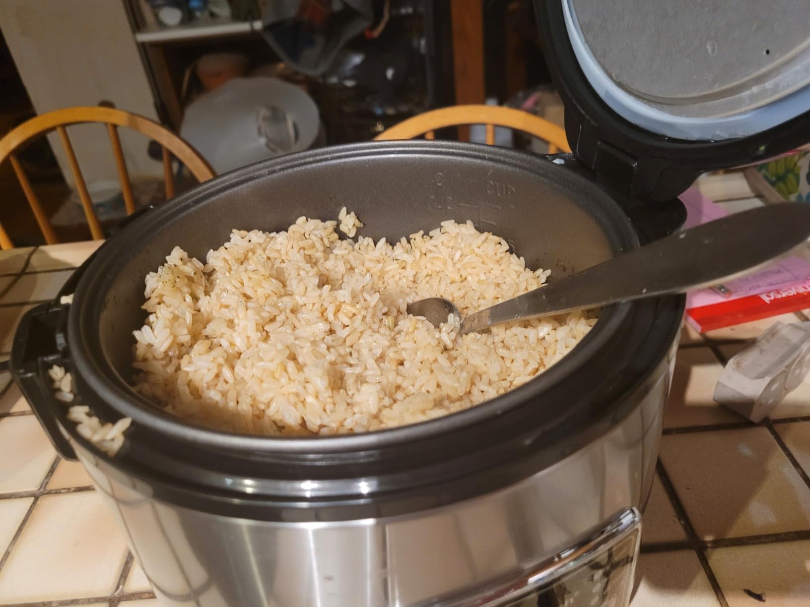 Hamilton Beach Digital Programmable Rice Cooker & Food Steamer, with Slow Hard-Boiled Egg Functions, Egg/Steam Tray, Small & Compact, 6 Cups Cooked (3 Uncooked), Stainless Steel (37524) customer photo 2