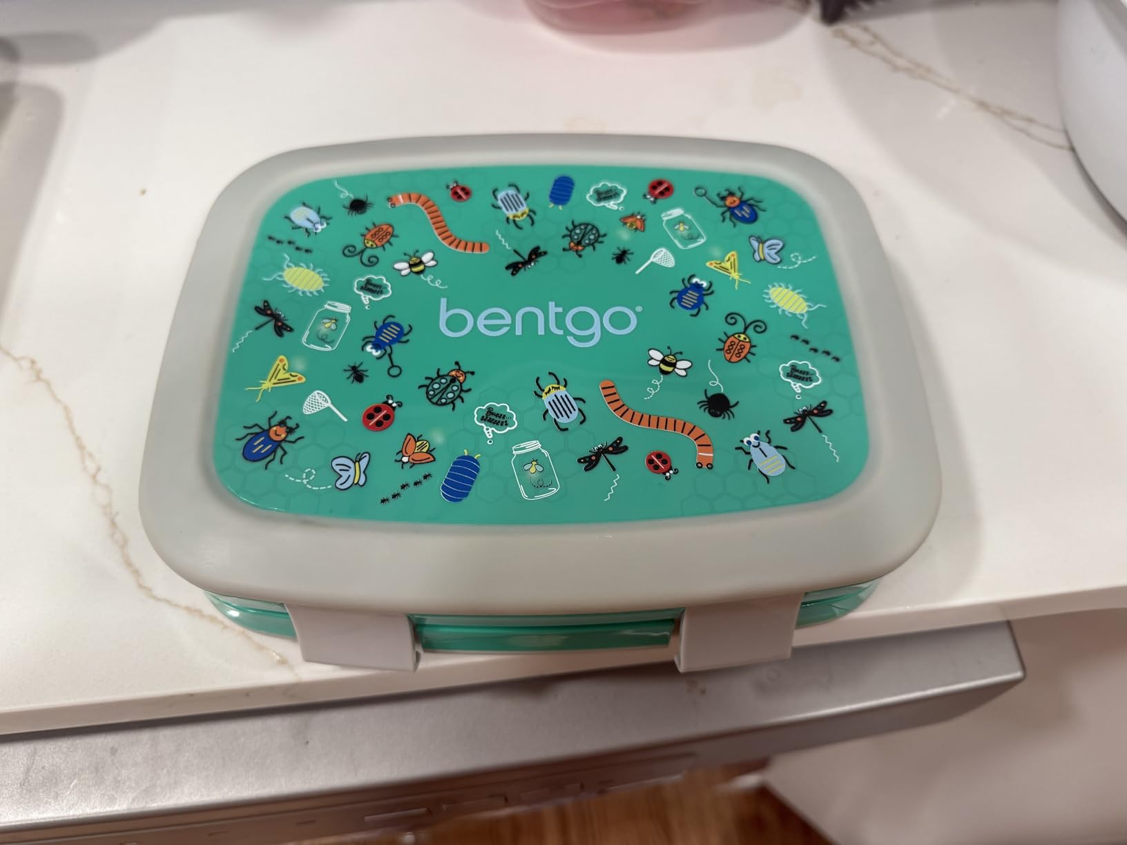 Bentgo Kids Prints Leak-Proof, 5-Compartment Bento-Style Kids Lunch Box - Ideal Portion Sizes for Ages 3-7, Durable, Drop-Proof, Dishwasher Safe, & PFAS & BPA-Free Materials (Dinosaur) customer photo 2