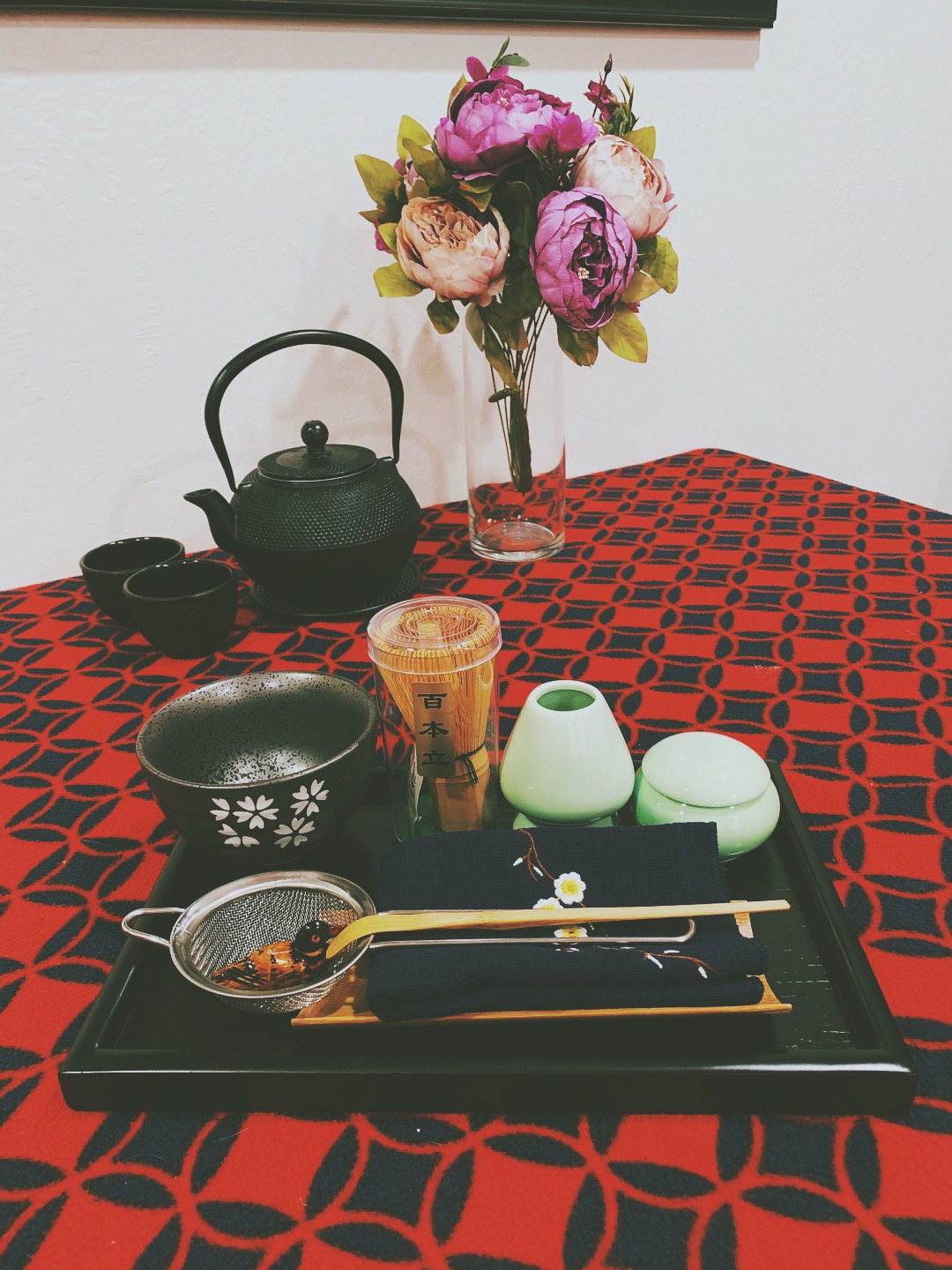 Artcome Japanese Matcha Tea Set, Matcha Whisk, Traditional Scoop, Matcha Bowl, Black Bamboo Tray, Ceramic Whisk Holder, Matcha Caddy, Handmade Matcha Ceremony Kit For Japanese Tea Ceremony (10Pcs) customer photo 2