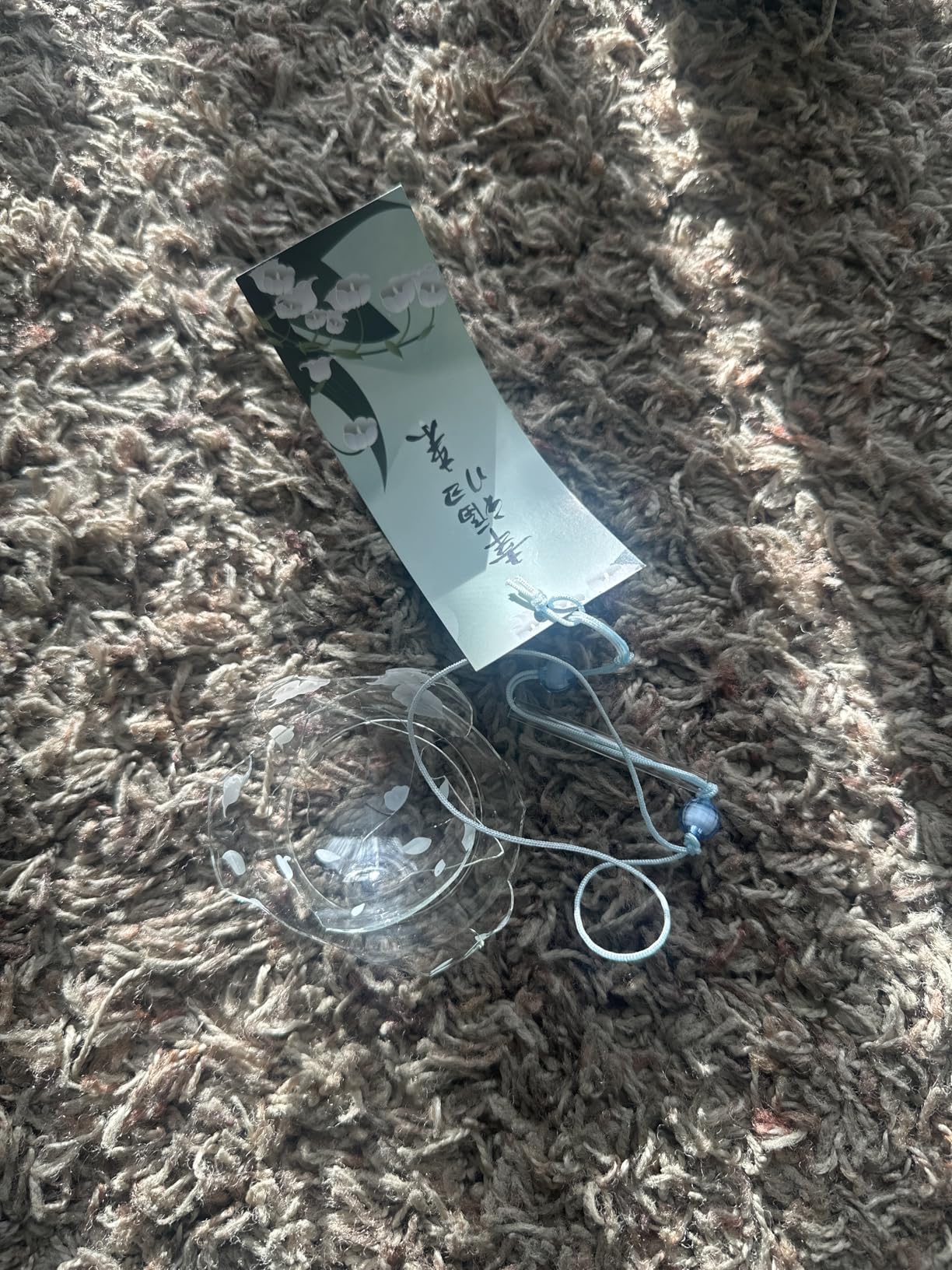 Falytemow Japanese Wind Chimes Set Romantic Flower Wind Bells Handmade Glass Japanese Style Pendant for Outdoor or Indoor Home Decors Pack of 4 customer photo 2