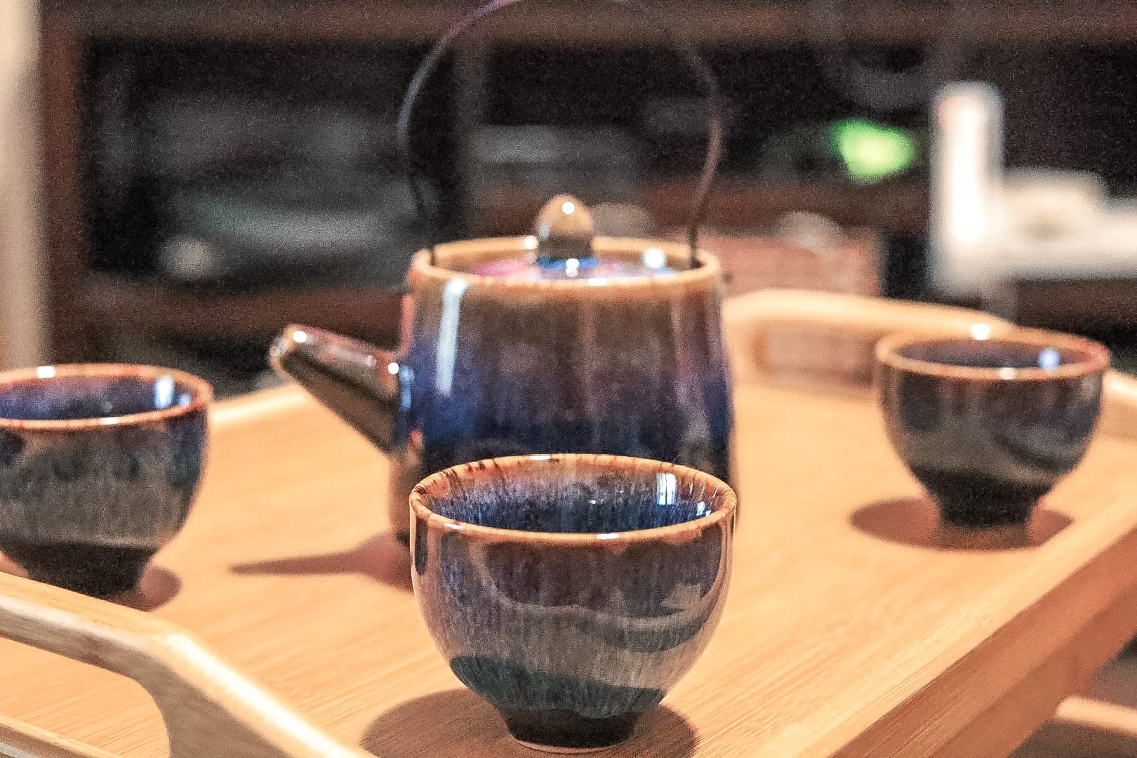 Chinese/Japanese Tea Set, Tea Sets for Women/Adults,Gongfu/Porcelain Tea Set,Tea tray and Filter Included,Suitable for Picnic and tTravel customer photo 2