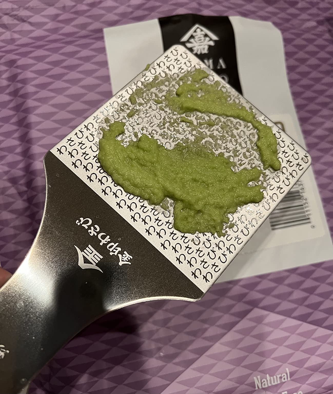 Sustainable Stainless Steel Wasabi Grater - Hagane Zame REGULAR - Grate Wasabi, Garlic, Ginger, Apples, Fruits, Vegetables, Creamy Texture customer photo 1