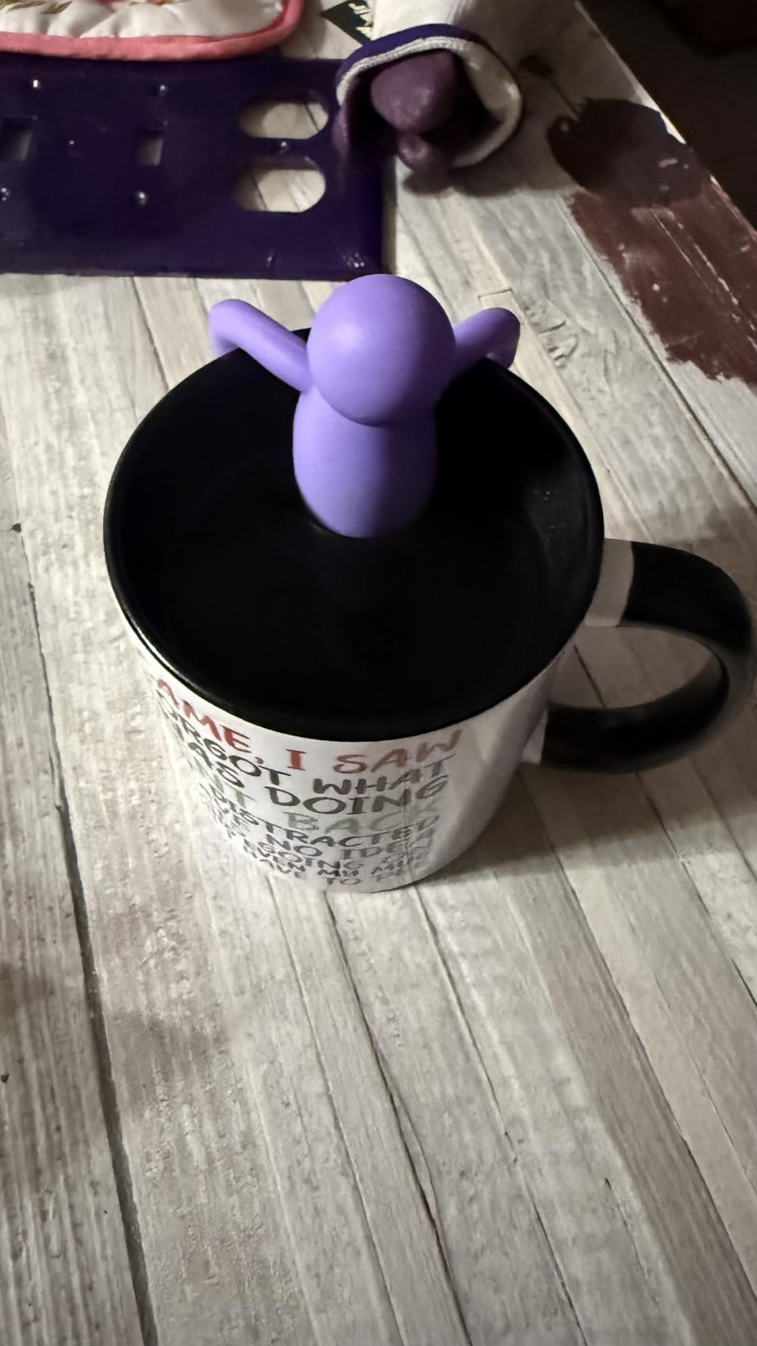 Leden Tea Infuser Cute Tea Strainer for Loose Tea Fine Mesh Stainless Steel Tea Ball Steeper & Diffuser with Silicone Lid for Tea Cup & Mug, with Cleaning Brush Blue customer photo 1