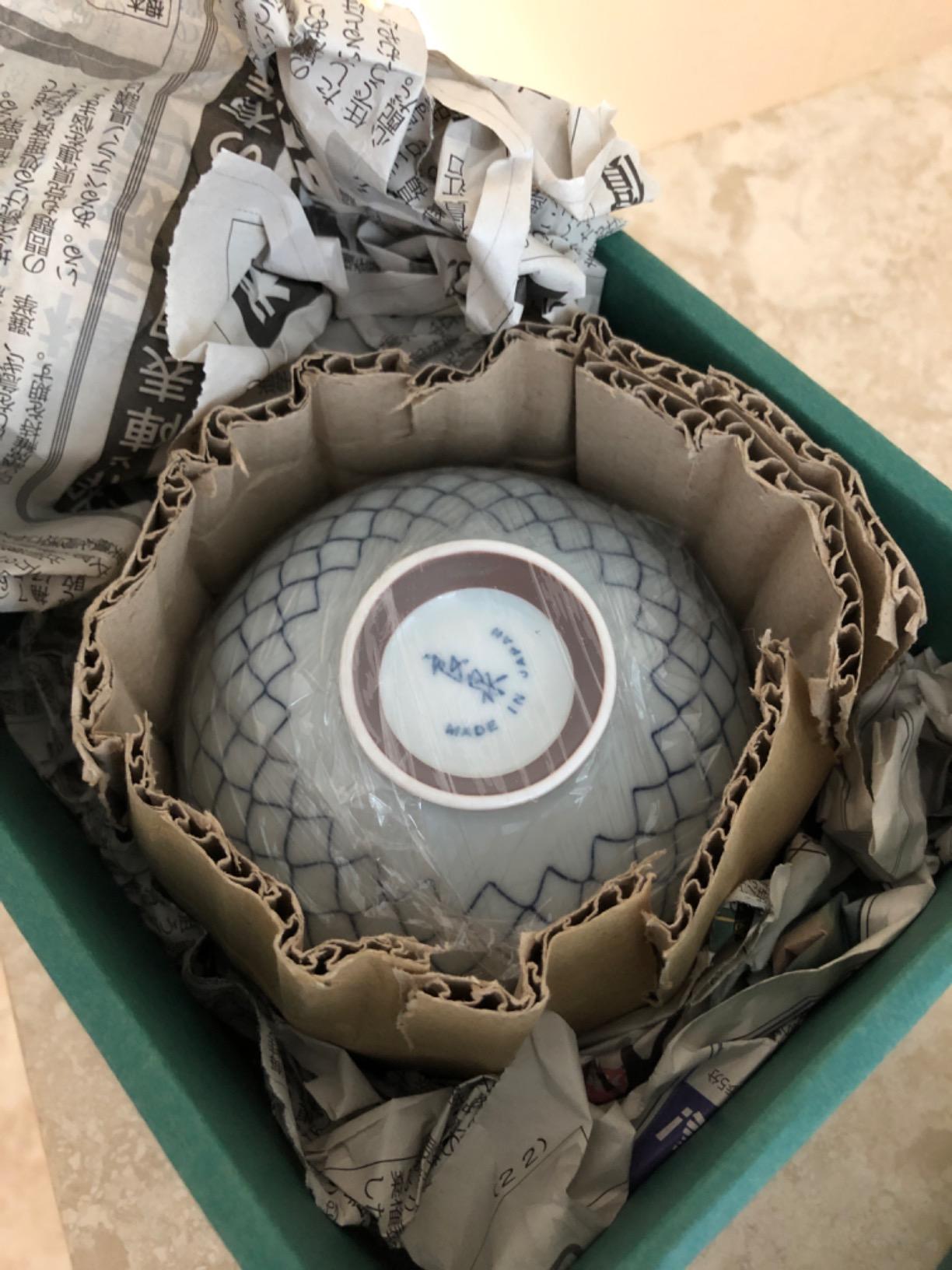 Mino Ware Japanese Pottery Set - Traditional Rice Bowls - Blue and White Asian Bowls - Hand Painted - Premium Ceramic - 5 Piece Soup Bowl Set customer photo 1