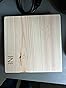 JNE Hinoki Cypress Wood Cutting Board, Cheese Board, Chopping Board, Serving Board for Wine, Crackers, Fruit. Housewarming, Wedding, Birthday gift. Trivet (Square-7