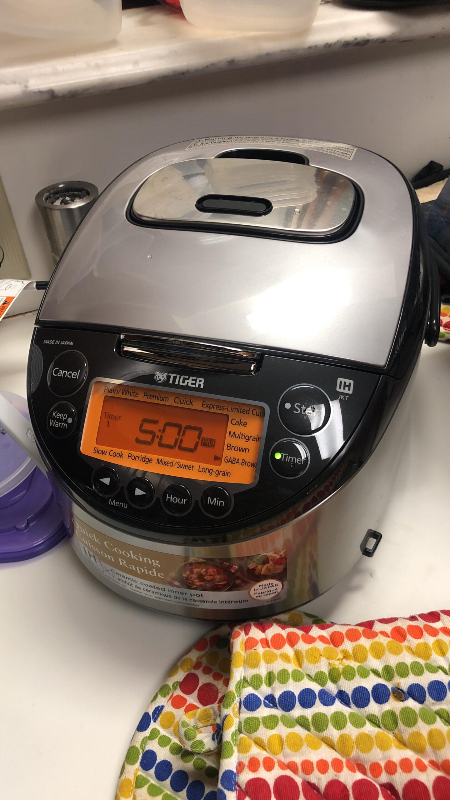 Tiger JKT-D Multi-Functional Induction Heating (IH) Electric Rice Cooker with 12 Cooking Settings (Silver Black) customer photo 2