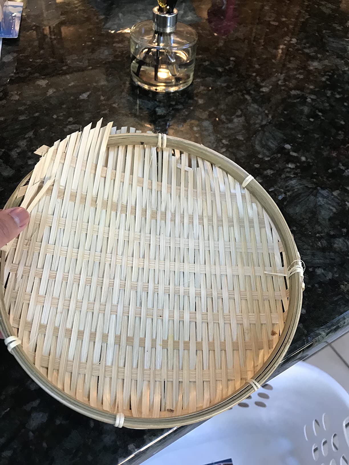 Daiso Japan Bamboo Round Zaru Basket/Colander For Soba, Udon and Noodles 8.3inc(21cm)×0.8inc(2cm) customer photo 1