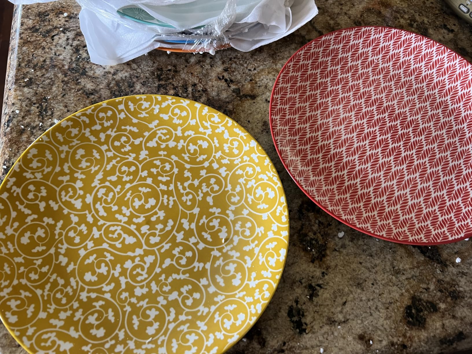 Selamica 8 inch Porcelain Dinner Plates, Large Size Serving Plate for Salad, Pancakes, Steak, Set of 6, Vintage Blue customer photo 2