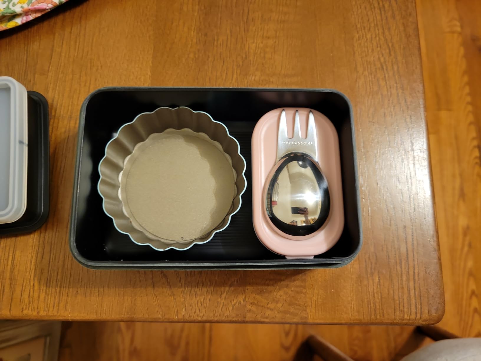 TAKENAKA Bento Nibble Box, Eco-Friendly Lunch Box Made in Japan, BPA and Reed Free, 100% Recycle Plastic Bottle Use, Microwave and Dishwasher Safe, Bento Box (Gold *Band: Orange) customer photo 1