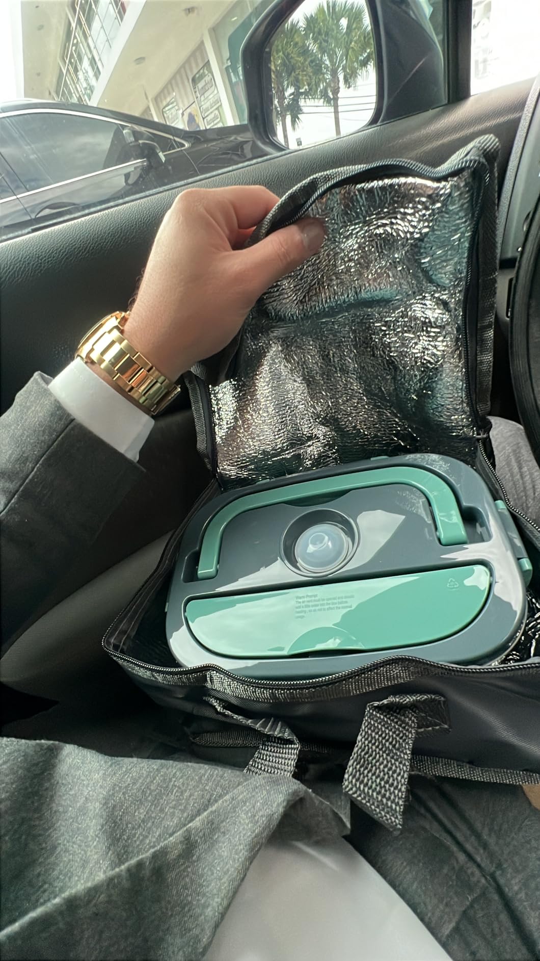 Herrfilk Electric Lunch Box Food Heater, 3 in 1 Ultra Quick Heated Lunch Boxes for Adults, 12V/24V/110V Portable Food Warmer for Car/Truck/Office With Fork Spoon and Insulated Carry Bag customer photo 2