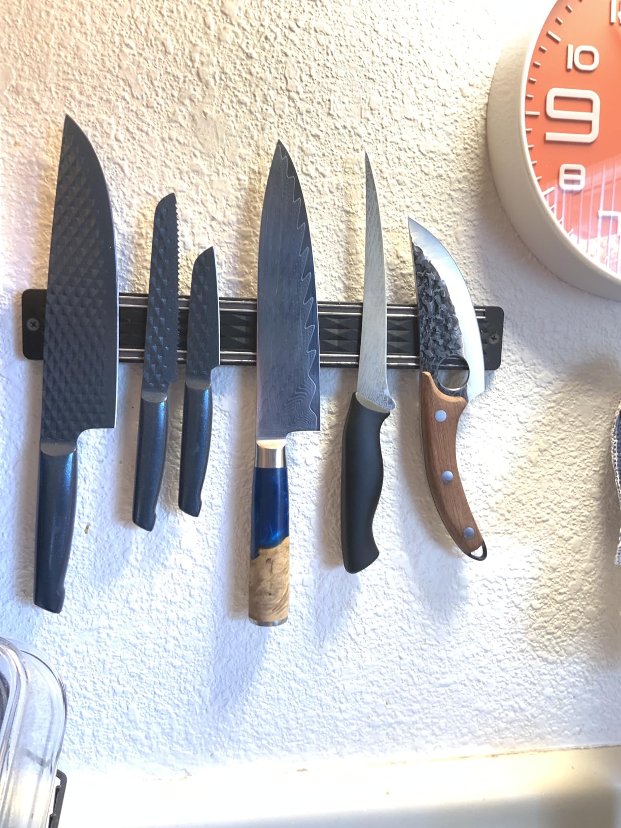 SAMCOOK Damascus Chef Knife - 8 Inch Professional Sharp Gyuto Knife - Japanese VG-10 High Carbon Stainless Steel Kitchen Cooking knife - Ergonomic Blue Resin Wood Handle with Gift Box customer photo 2