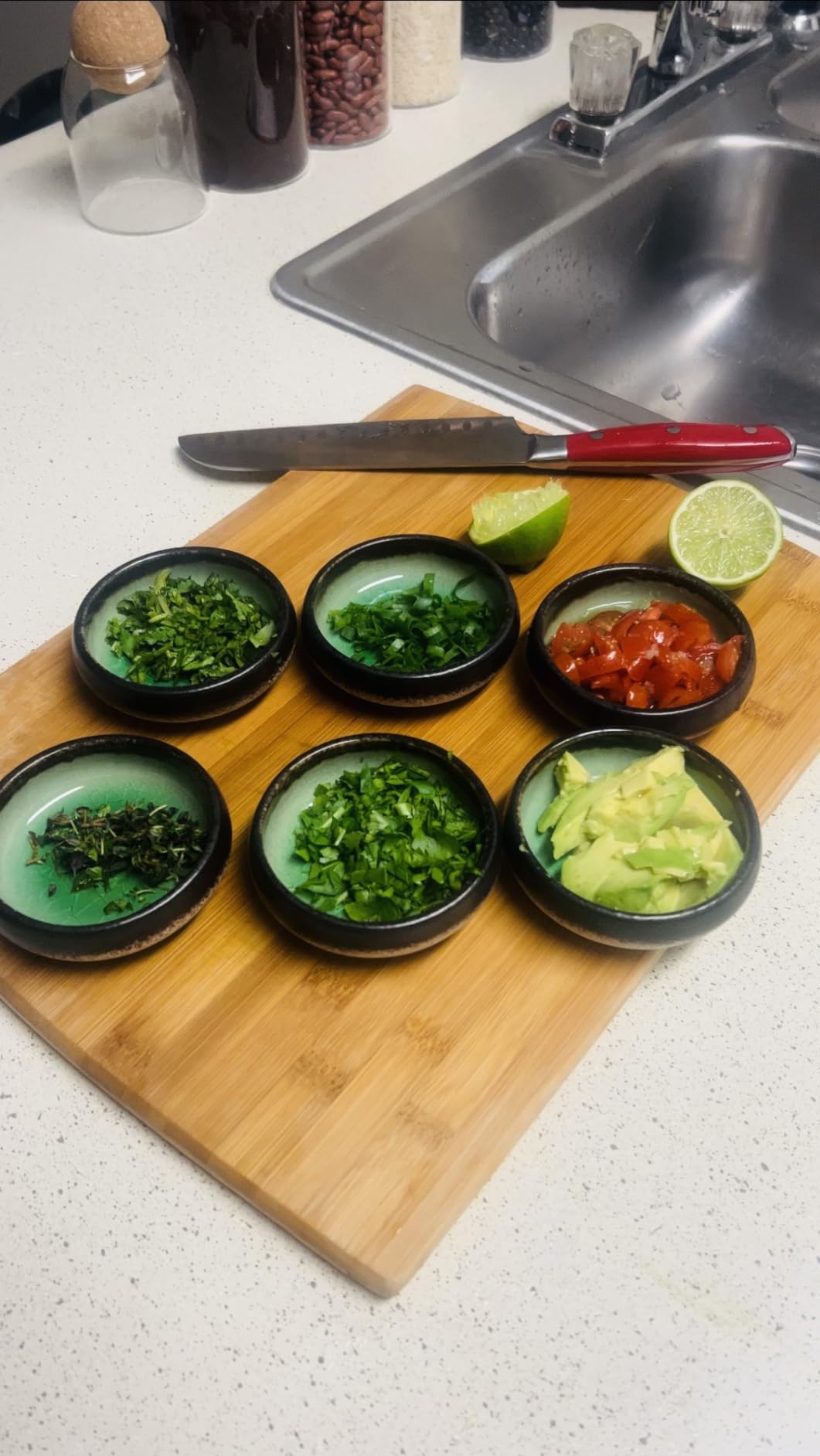 Uaral Soy Sauce Dishes Japanese Dipping Sauce Bowls Pinch Bowl Stoneware Small Dish Set of 6, 3.75 Inch (4.5 oz Ice Crack Green) customer photo 1