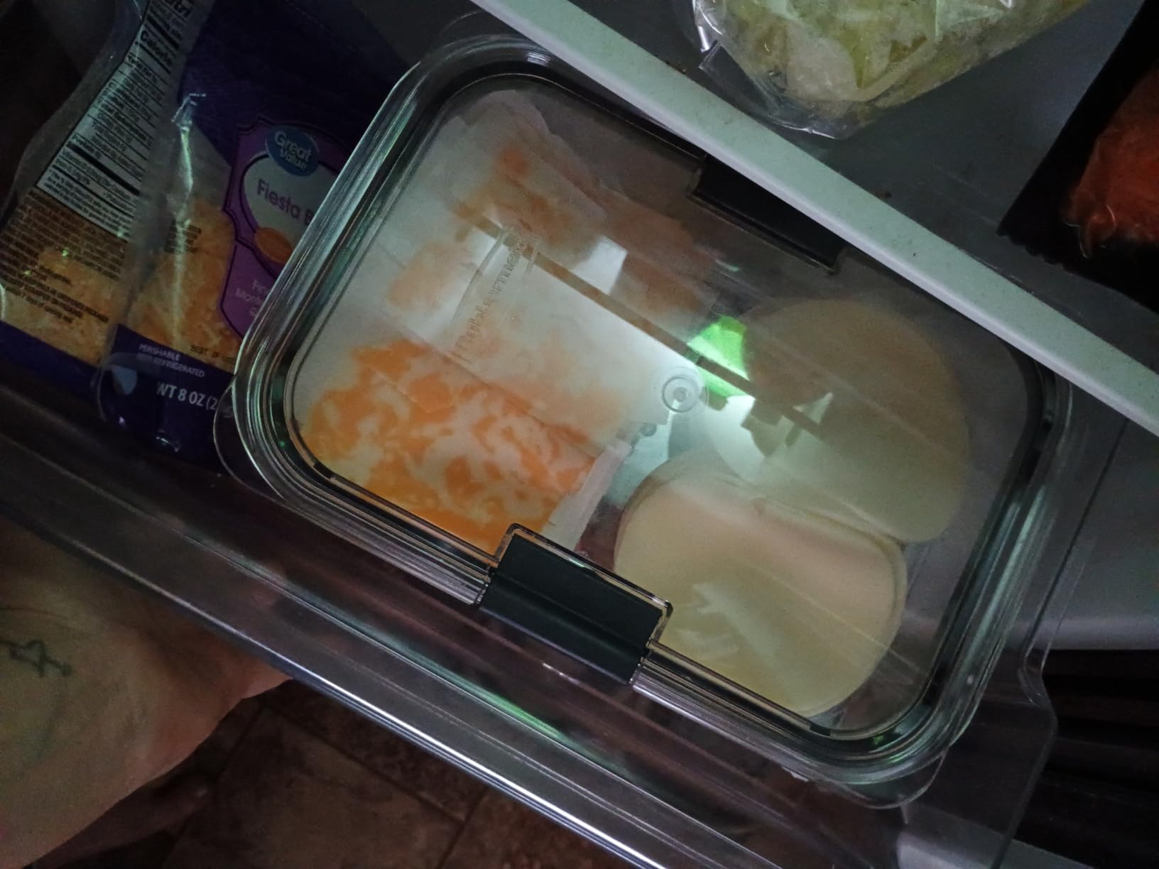 Rubbermaid Brilliance Meal Prep Containers, 2-Compartment Food Storage Containers, 2.85 Cup, 5-Pack, BPA-Free, Clear/Grey customer photo 2