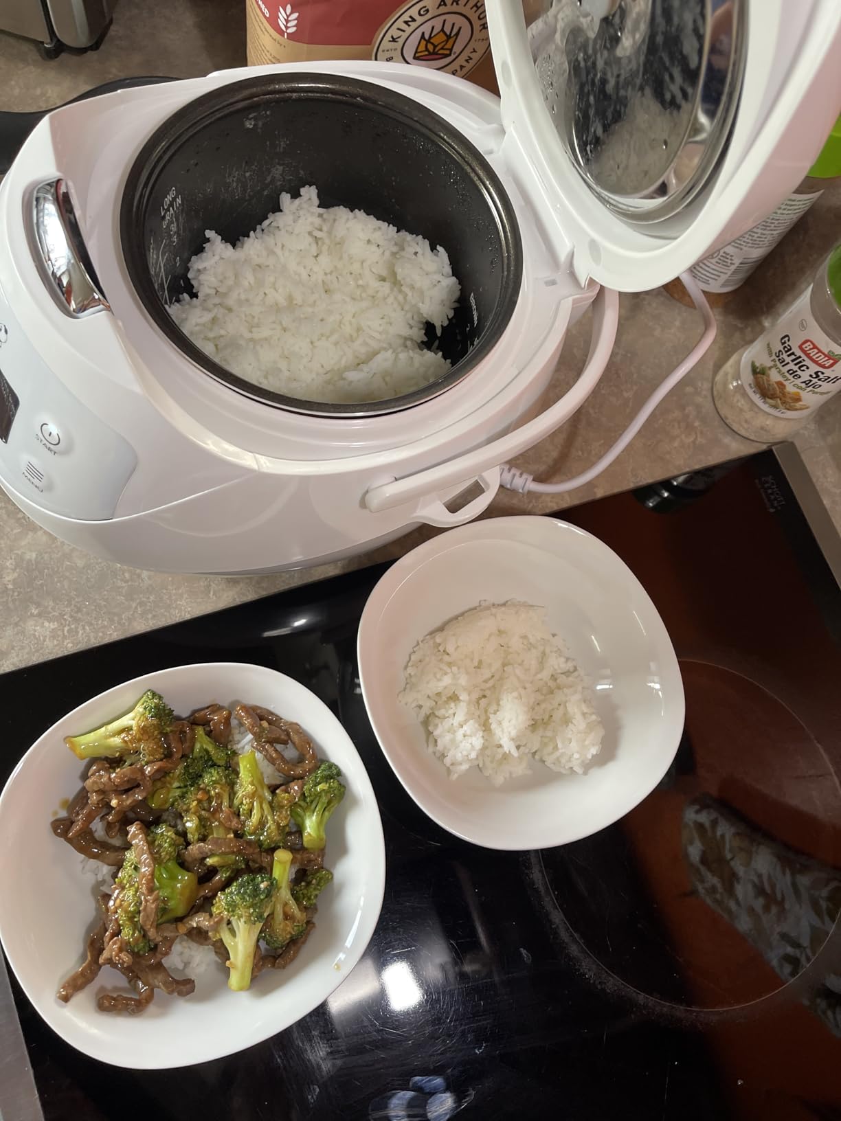 Yum Asia Panda Mini Rice Cooker With Ninja Ceramic Bowl and Advanced Fuzzy Logic (3.5 cup, 0.63 litre) 4 Rice Cooking Functions, 4 Multicooker functions, Digital LED display - 120V customer photo 1