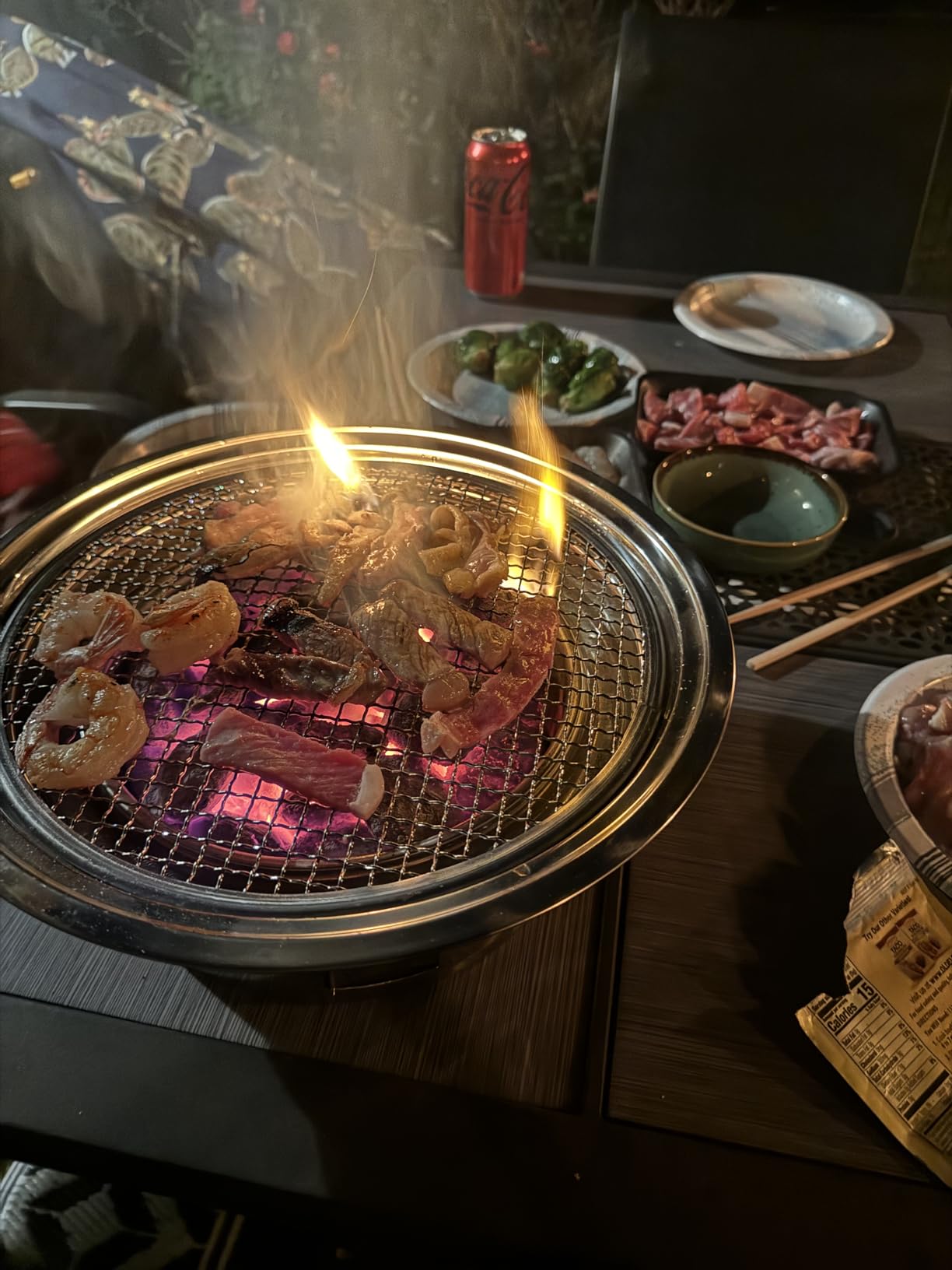 Baffect BBQ Charcoal Grill, 13.7 inch Non-stick Stainless Steel Korean Barbecue Grill, Portable Charcoal Stove customer photo 2