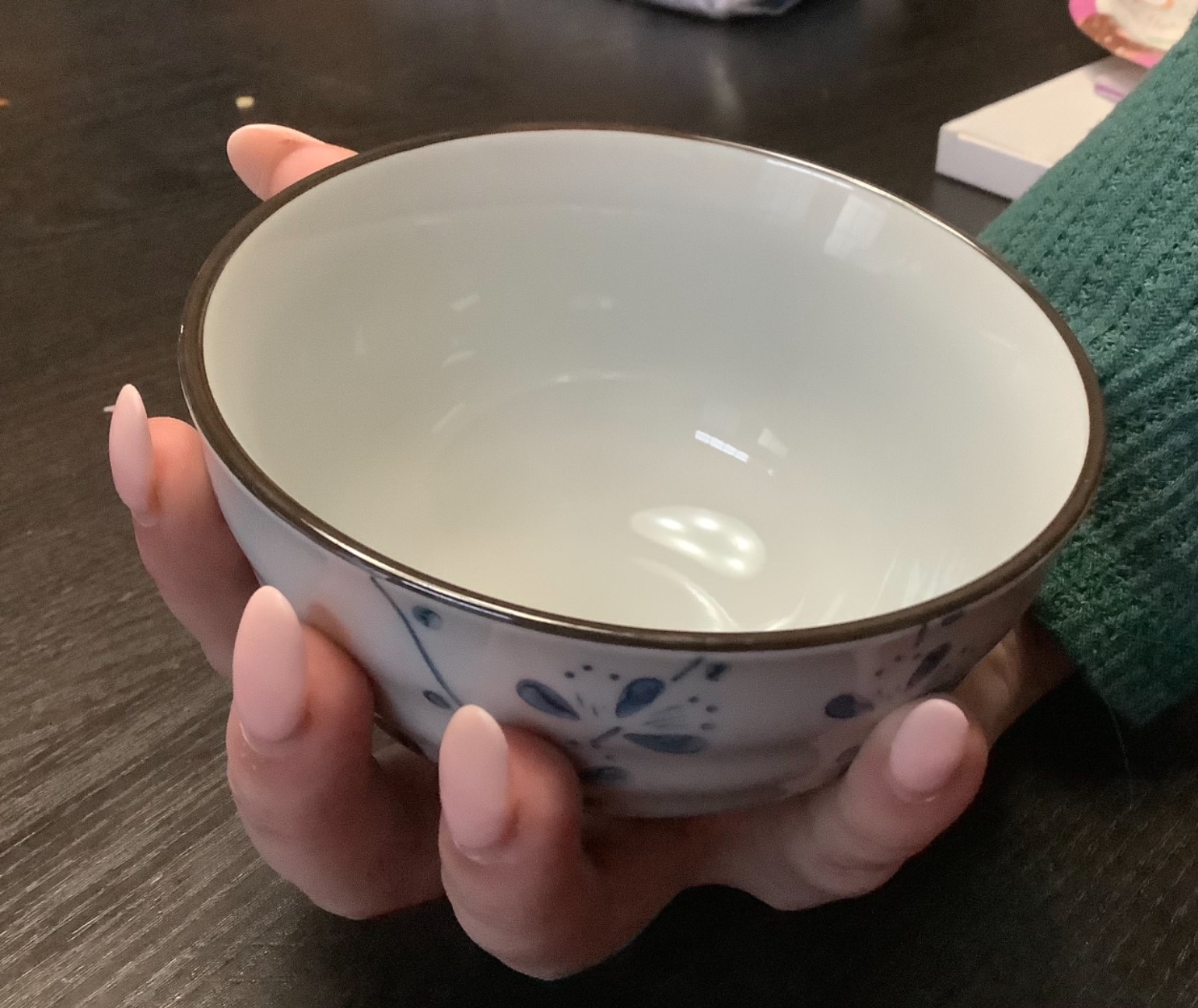 Japanese Ceramic Rice Bowl Set of 4 Asian Porcelain Sushi Bowls for Soup Salad Snack customer photo 2