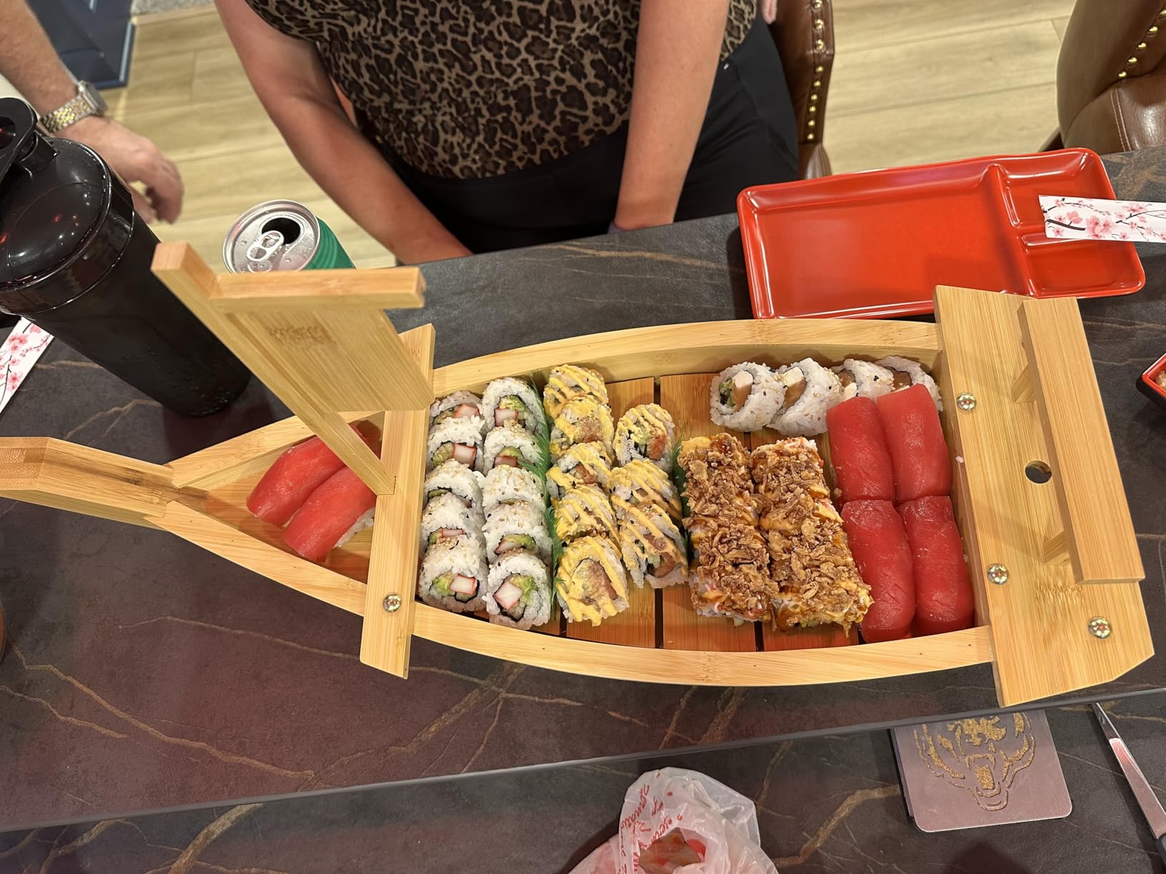 Wooden Sushi Boat Serving Tray, 24 Inch Sushi Plate for Restaurant or Home, Large Size Sushi Tray Serving Boat Plate for Restaurantware (61cm/24inch) customer photo 2