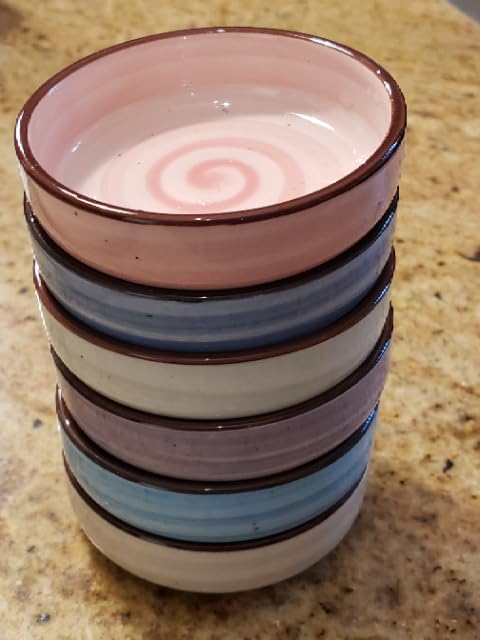 Selamica Ceramic 3.3 Inch Soy Sauce Dish Dipping Bowls Side Dishes Small Appetizer Pinch Bowls for Condiments, Sushi, Ketchup, BBQ - Set of 6 (Matte Black) customer photo 1