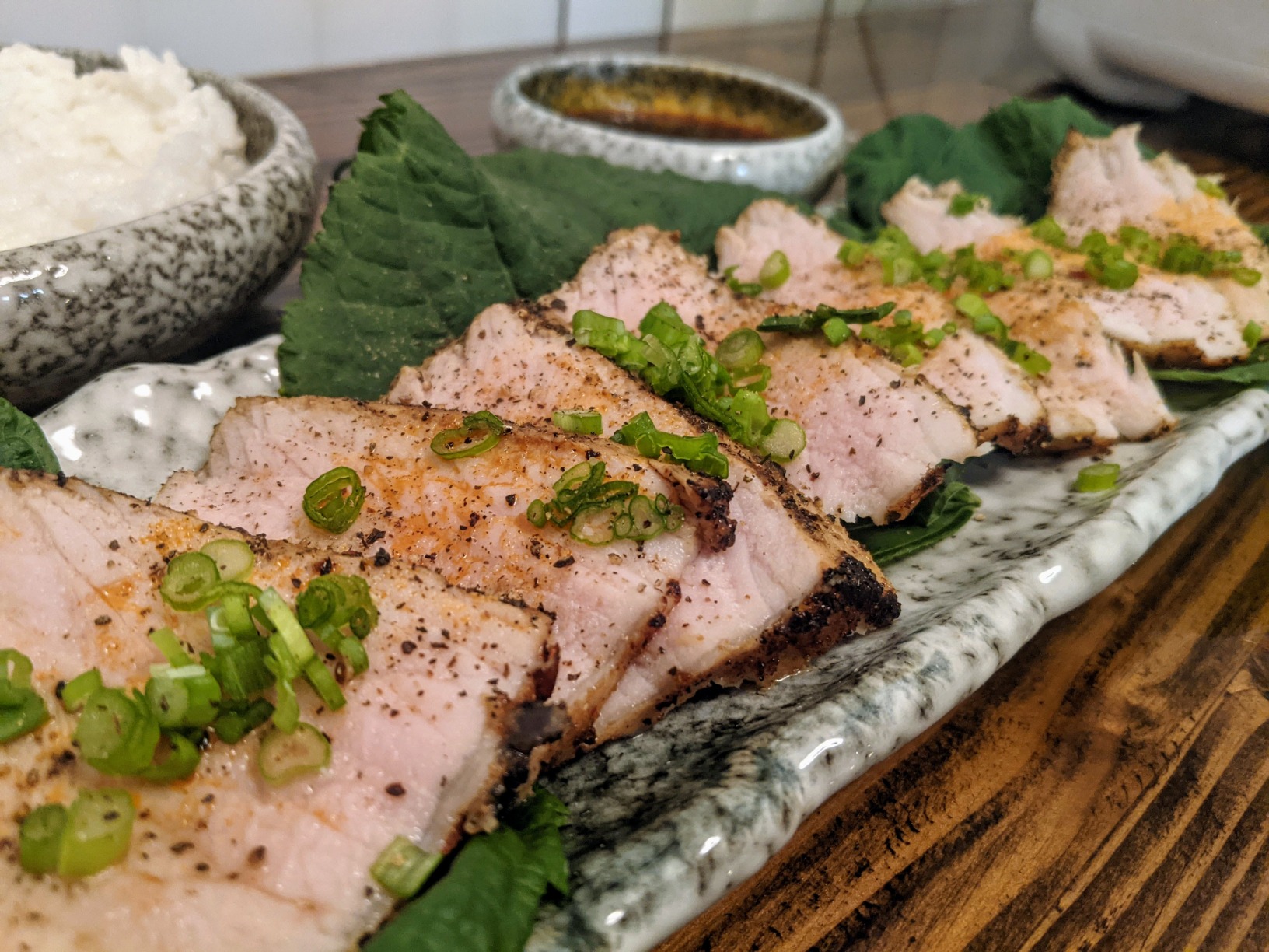 Uaral Sushi Plate Japanese Plates Sushi Serving Platter Sushi Dish Set Stoneware Sushi Plate Set of 4,12.5inch(Emerald Green) customer photo 1