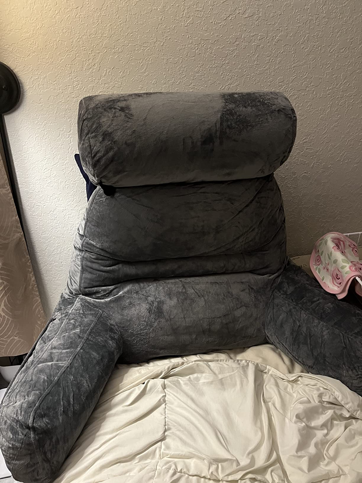 malu Extra Large Padded Floor Chair w/Back Support - Japanese Chair Meditation Cushion, Comfortable Folding Backrest, Removable Easy Wash Cover customer photo 2