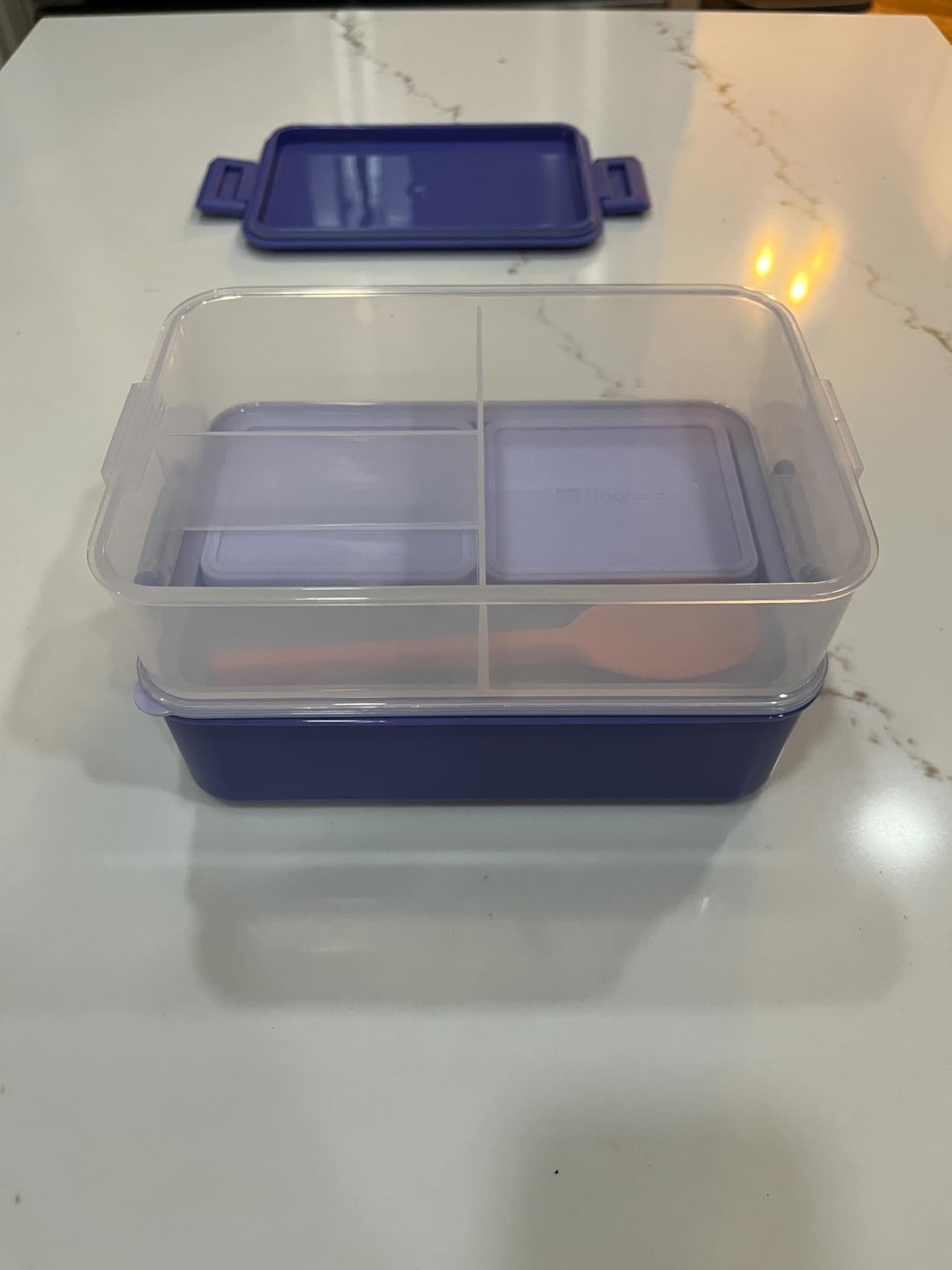 linoroso Stackable Bento Box Adult Lunch Box | Meet All You On-the-Go Needs for Food, Salad, and Snack Box, Premium Bento Lunch Box for Adults Include Utensil Set, Dressing Containers - Pale Mint customer photo 5